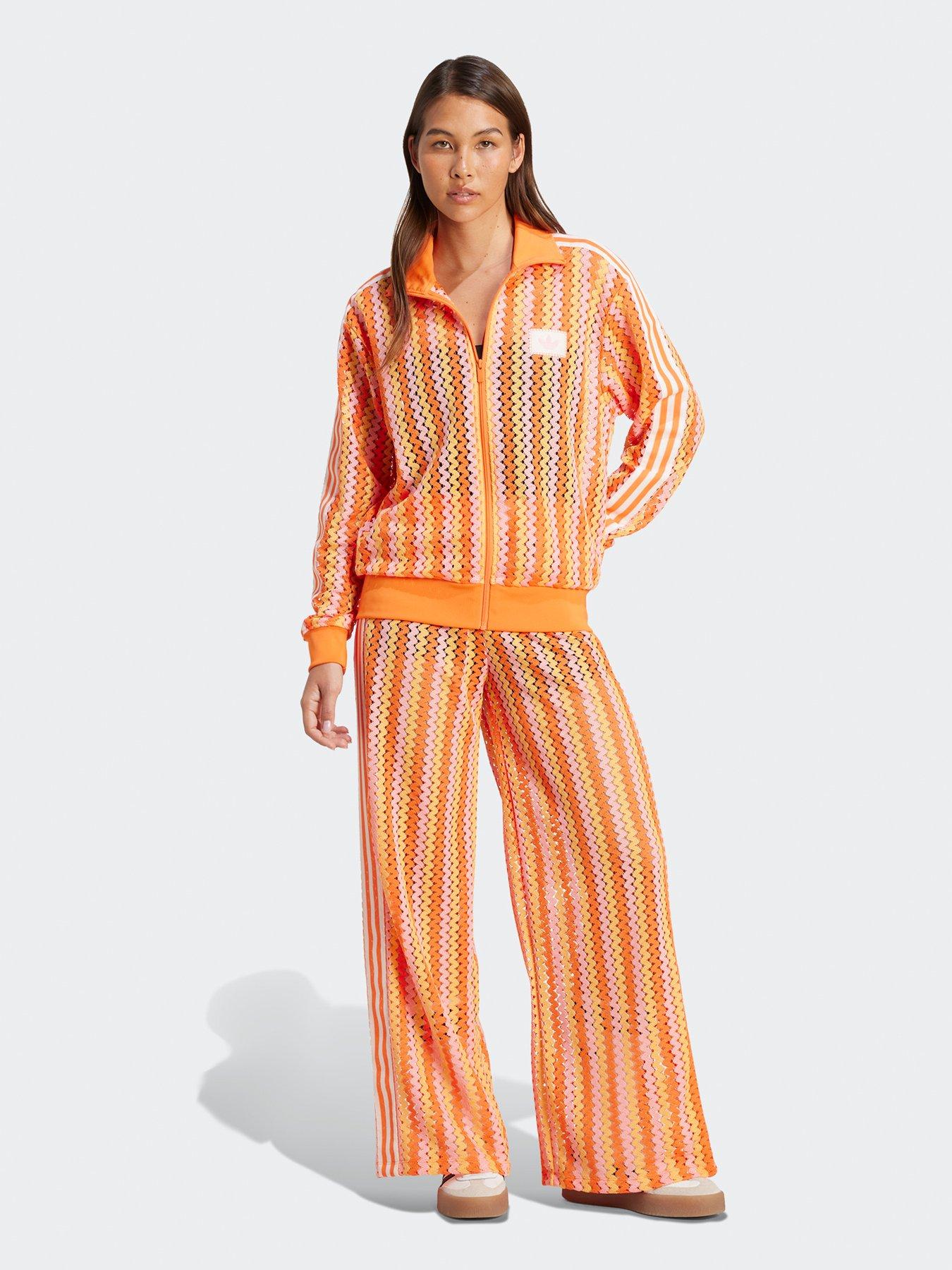 Image 3 of 5 of adidas Originals Womens Summer Glow Firebird Track Tracksuit Bottoms - Pink