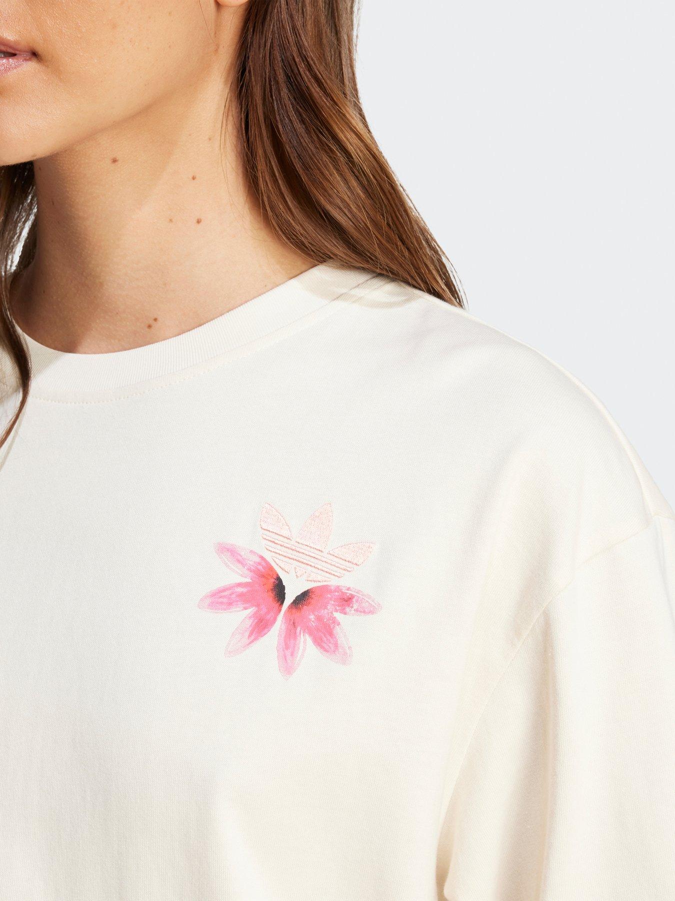  image of adidas-originals-womens-summer-glow-graphic-t-shirt-white