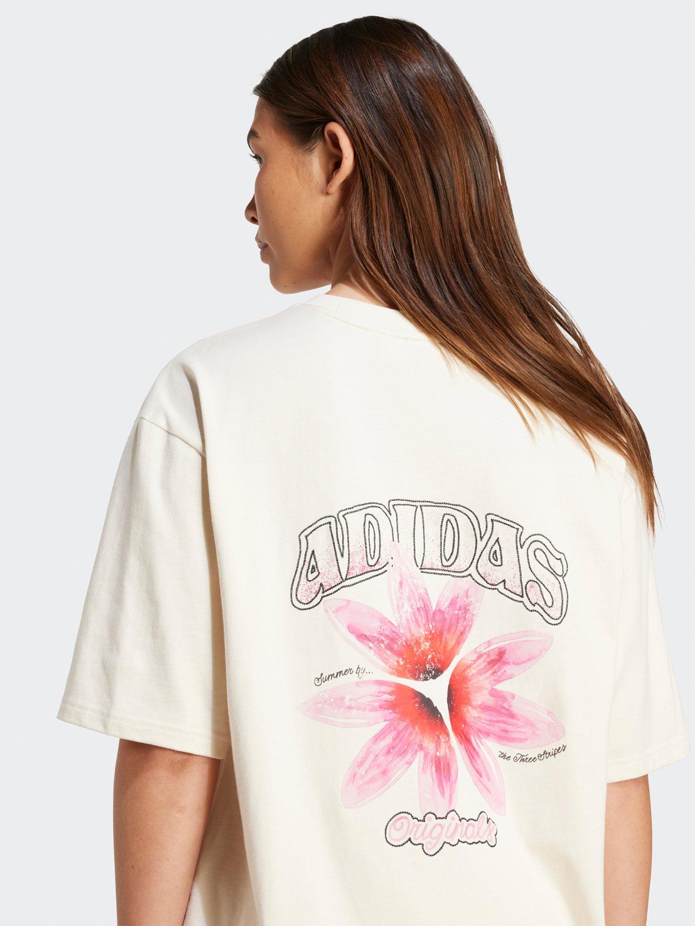  image of adidas-originals-womens-summer-glow-graphic-t-shirt-white