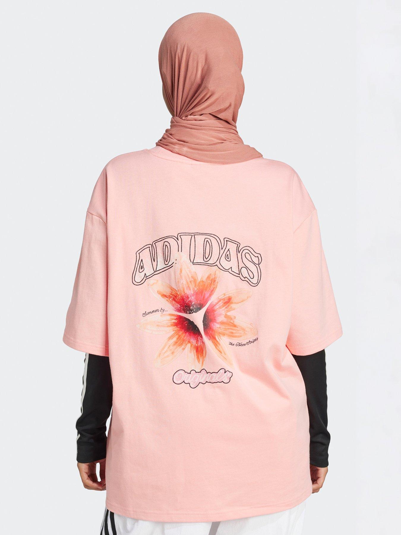 adidas Originals Womens Summer Glow Graphic T-Shirt - Pink