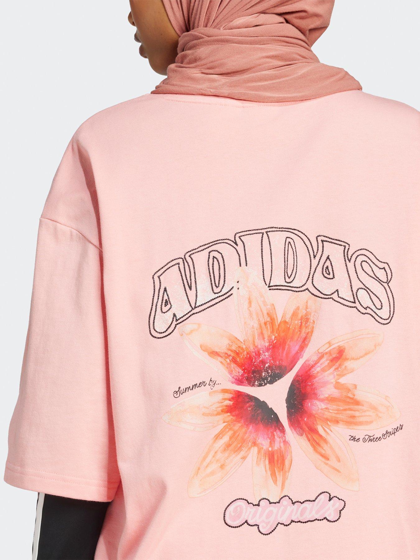 adidas Originals Womens Summer Glow Graphic T-Shirt Pink
