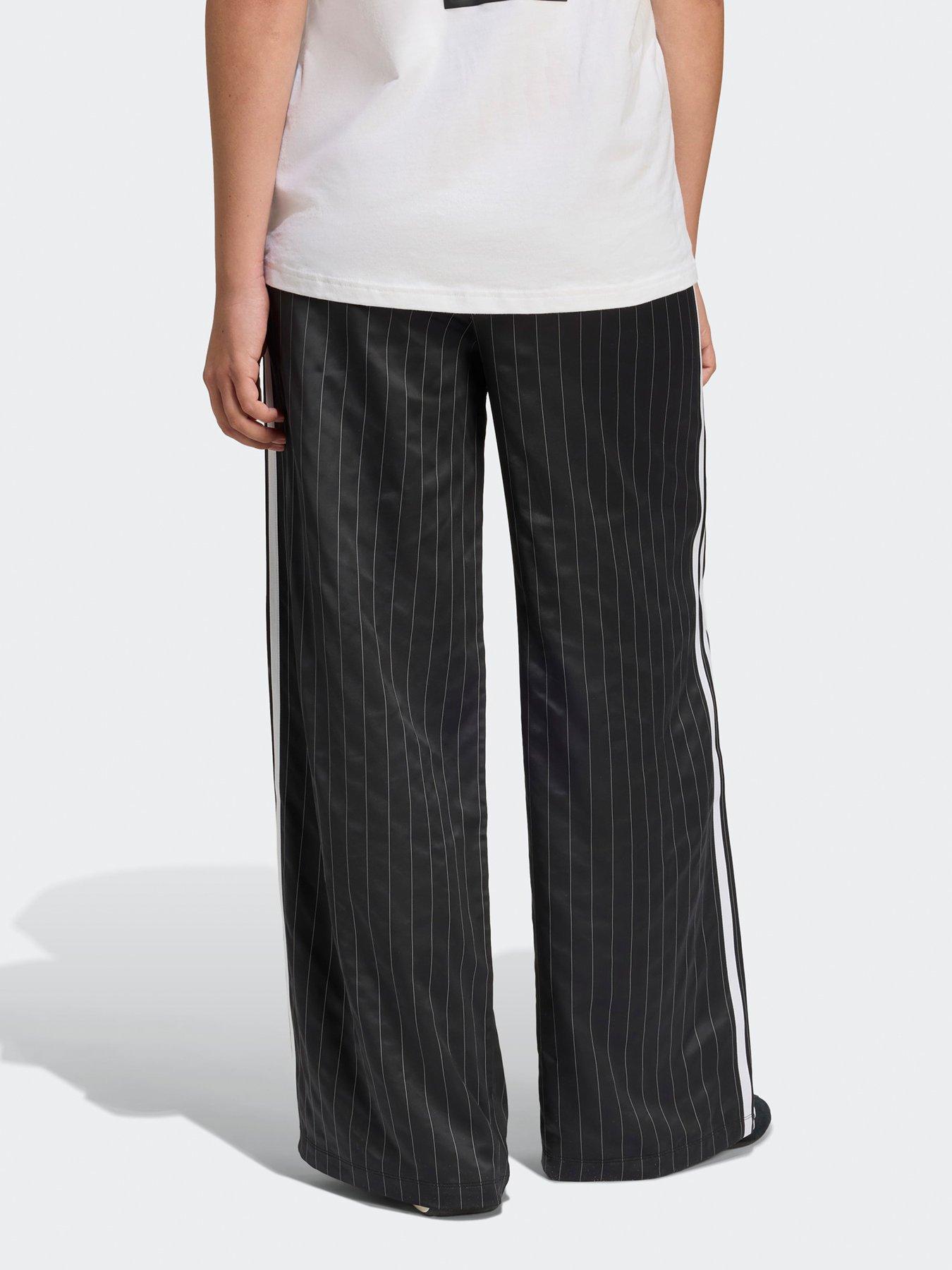Image 2 of 5 of adidas Originals Womens Soccer Summer Satin Wide Leg Pants - Black