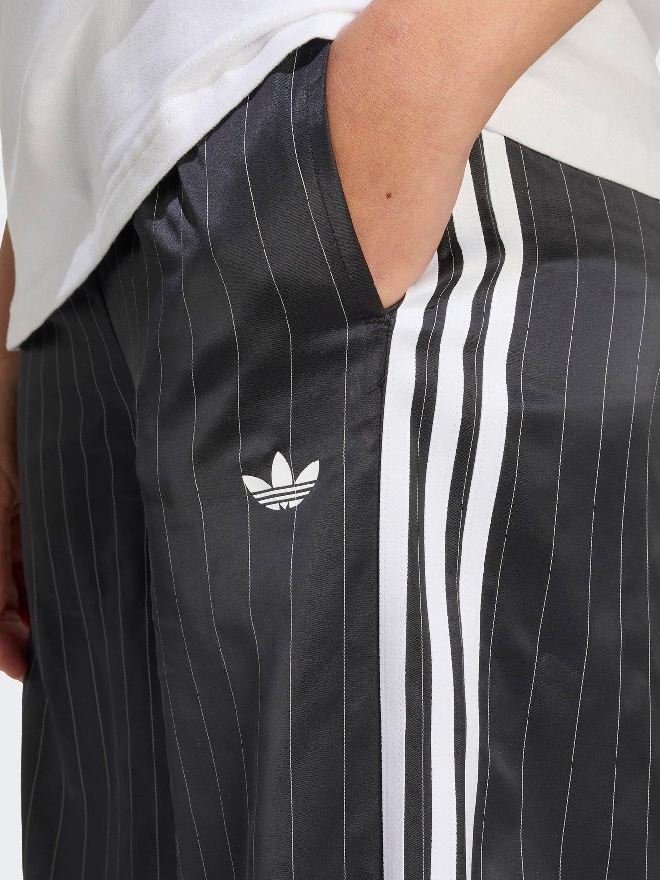 Image 4 of 5 of adidas Originals Womens Soccer Summer Satin Wide Leg Pants - Black