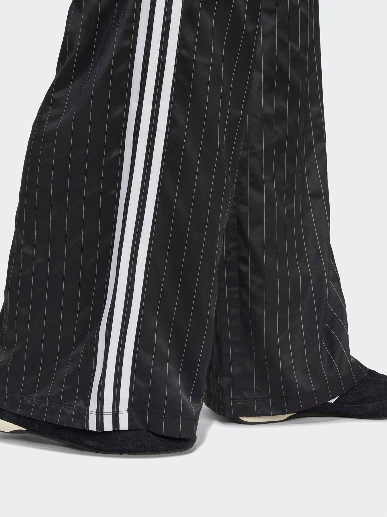 Image 5 of 5 of adidas Originals Womens Soccer Summer Satin Wide Leg Pants - Black