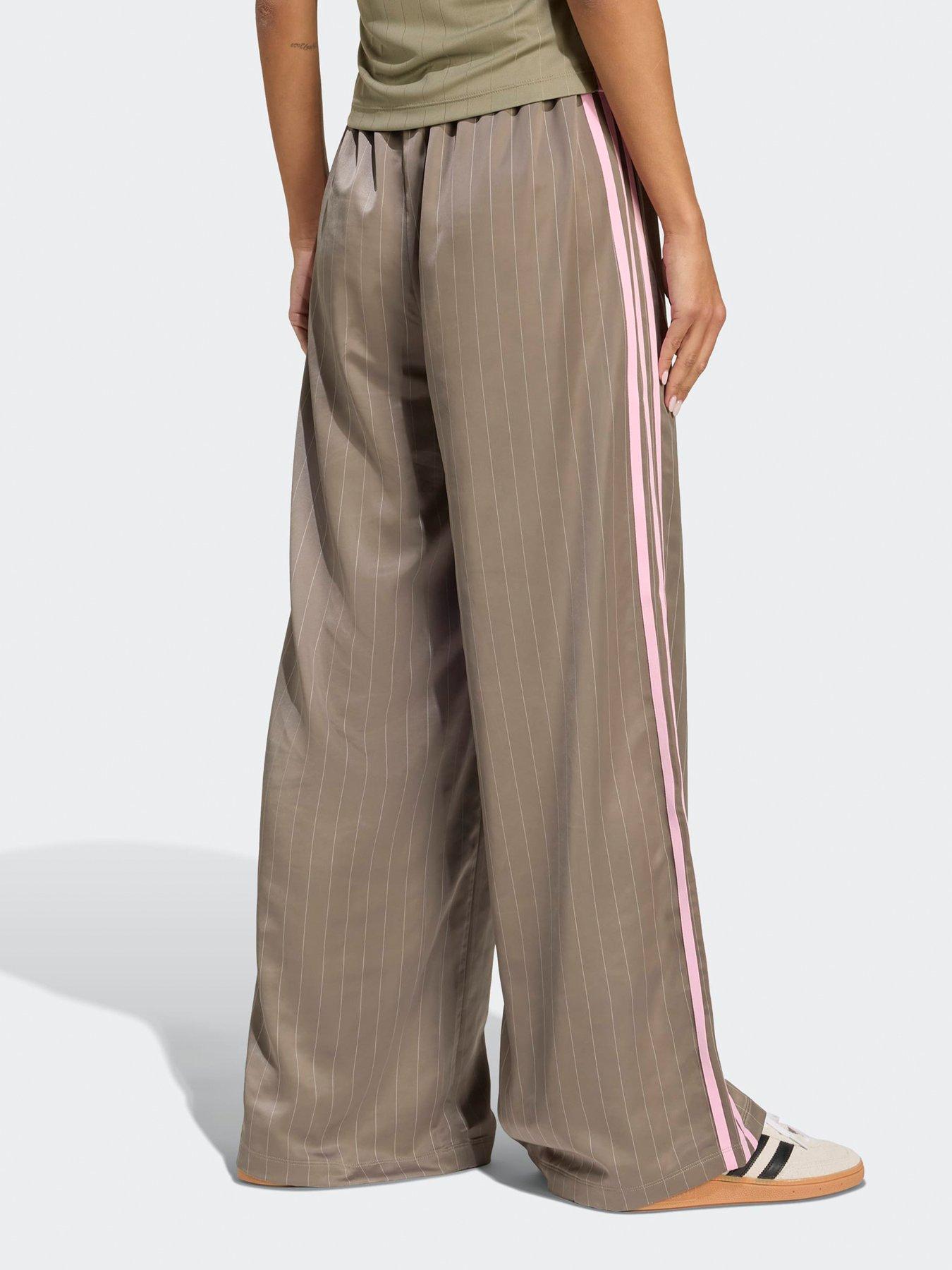 adidas Originals Womens Soccer Summer Satin Wide Leg Pants - Khaki