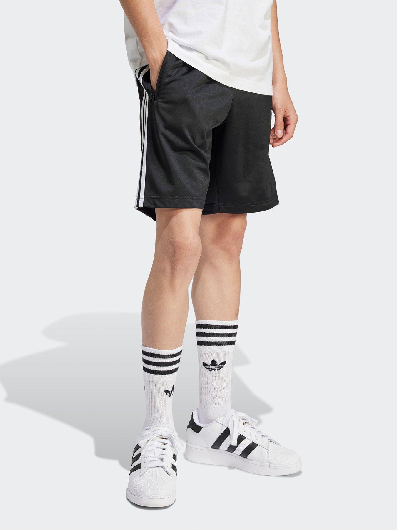  image of adidas-originals-mens-adicolor-firebird-shorts-black