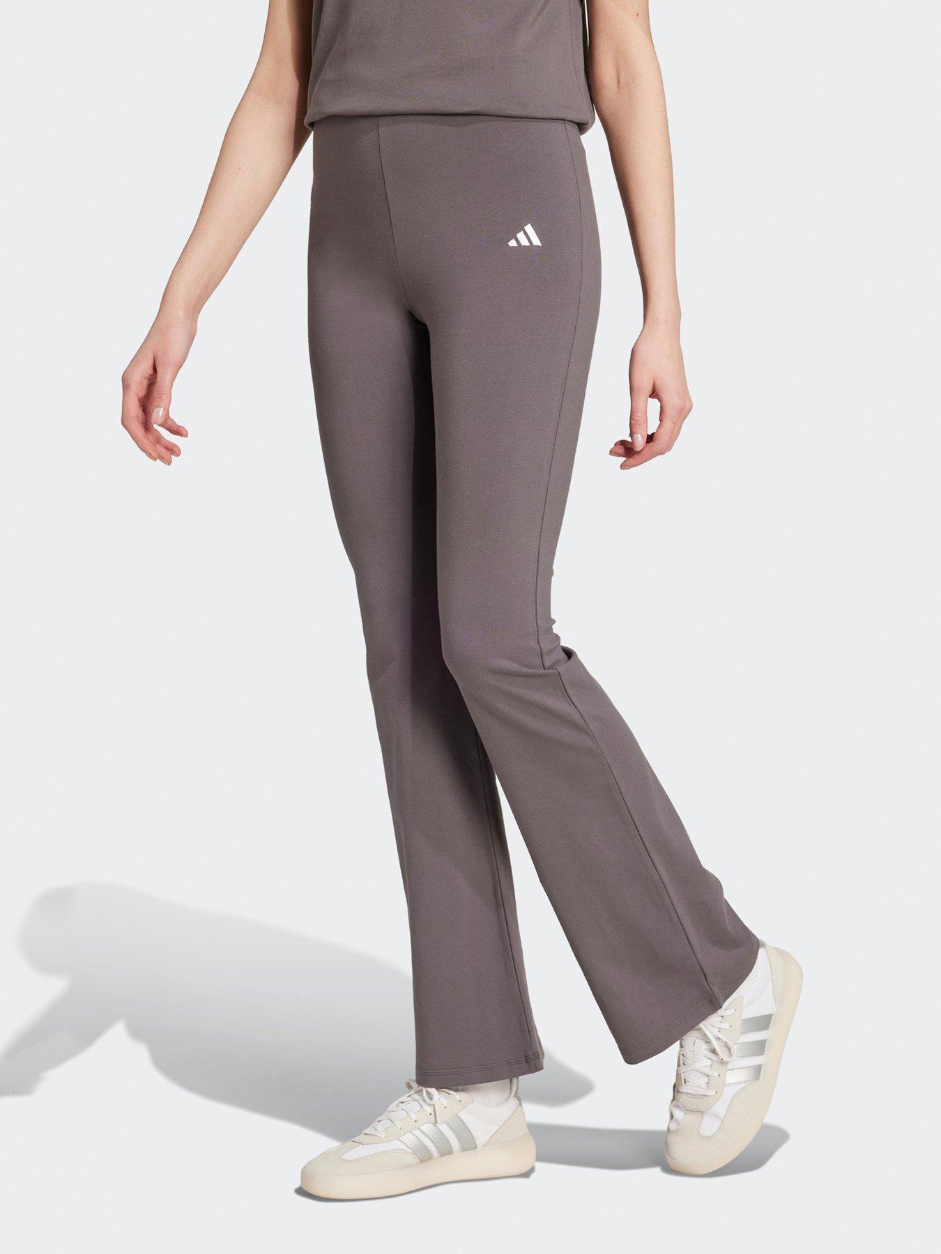 adidas Sportswear Womens Essentials Small Logo Flared Leggings - Dark Grey