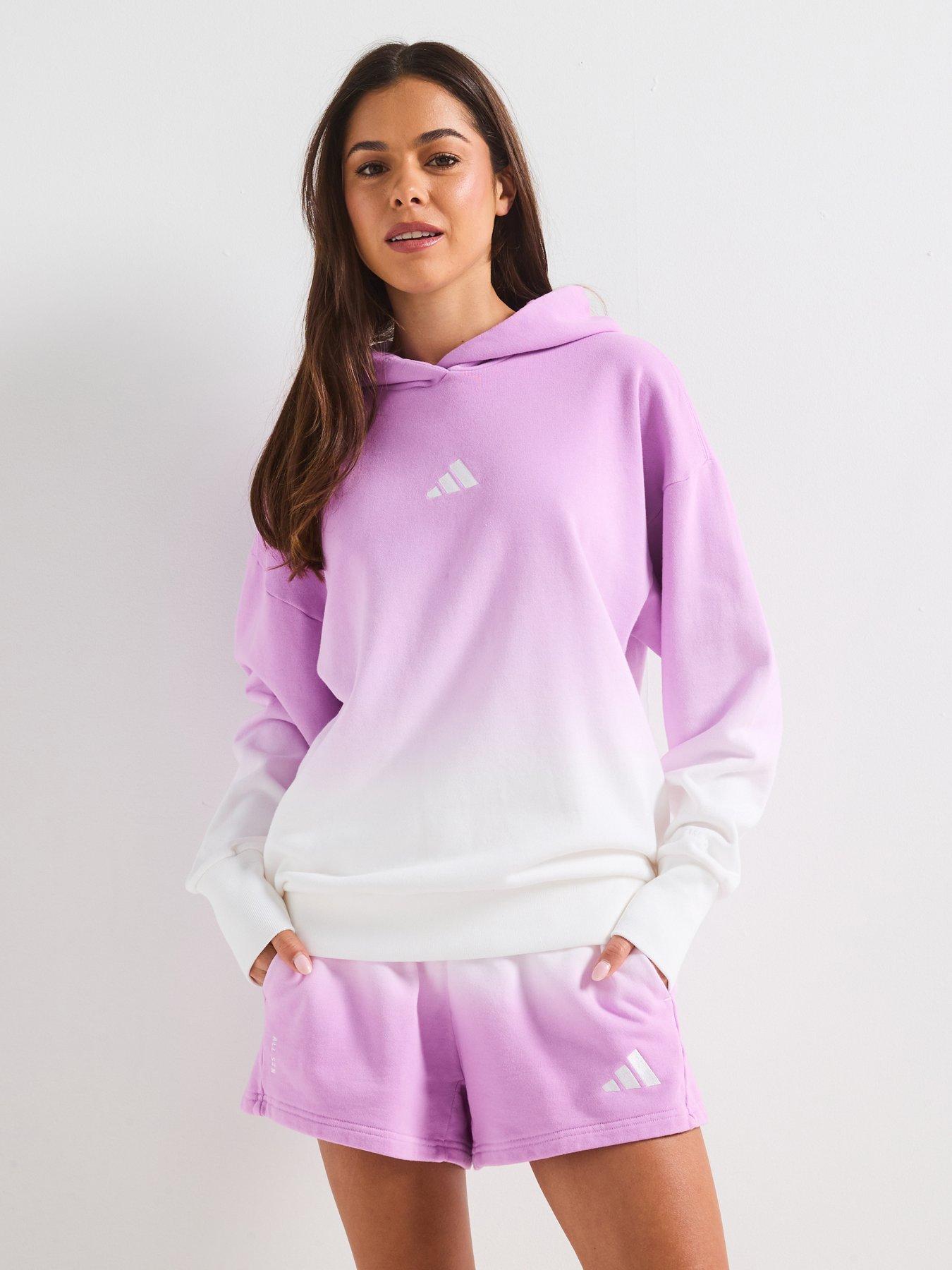  image of adidas-sportswear-womens-all-szn-loose-dip-dye-hoodie-white