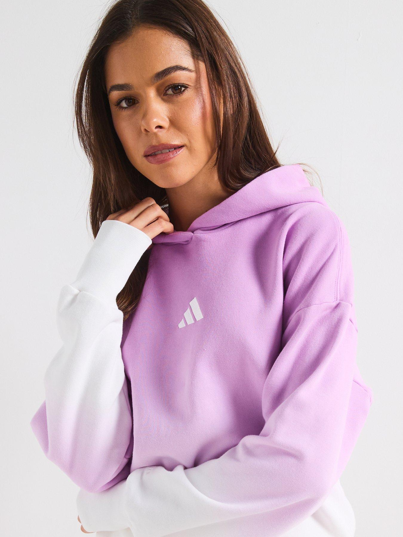  image of adidas-sportswear-womens-all-szn-loose-dip-dye-hoodie-white