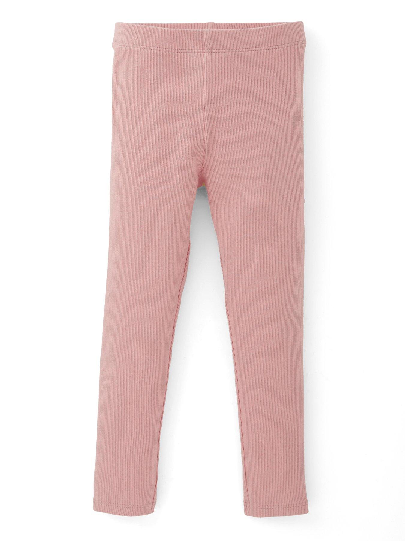 Mini V by Very Girls Rib Leggings - Pink