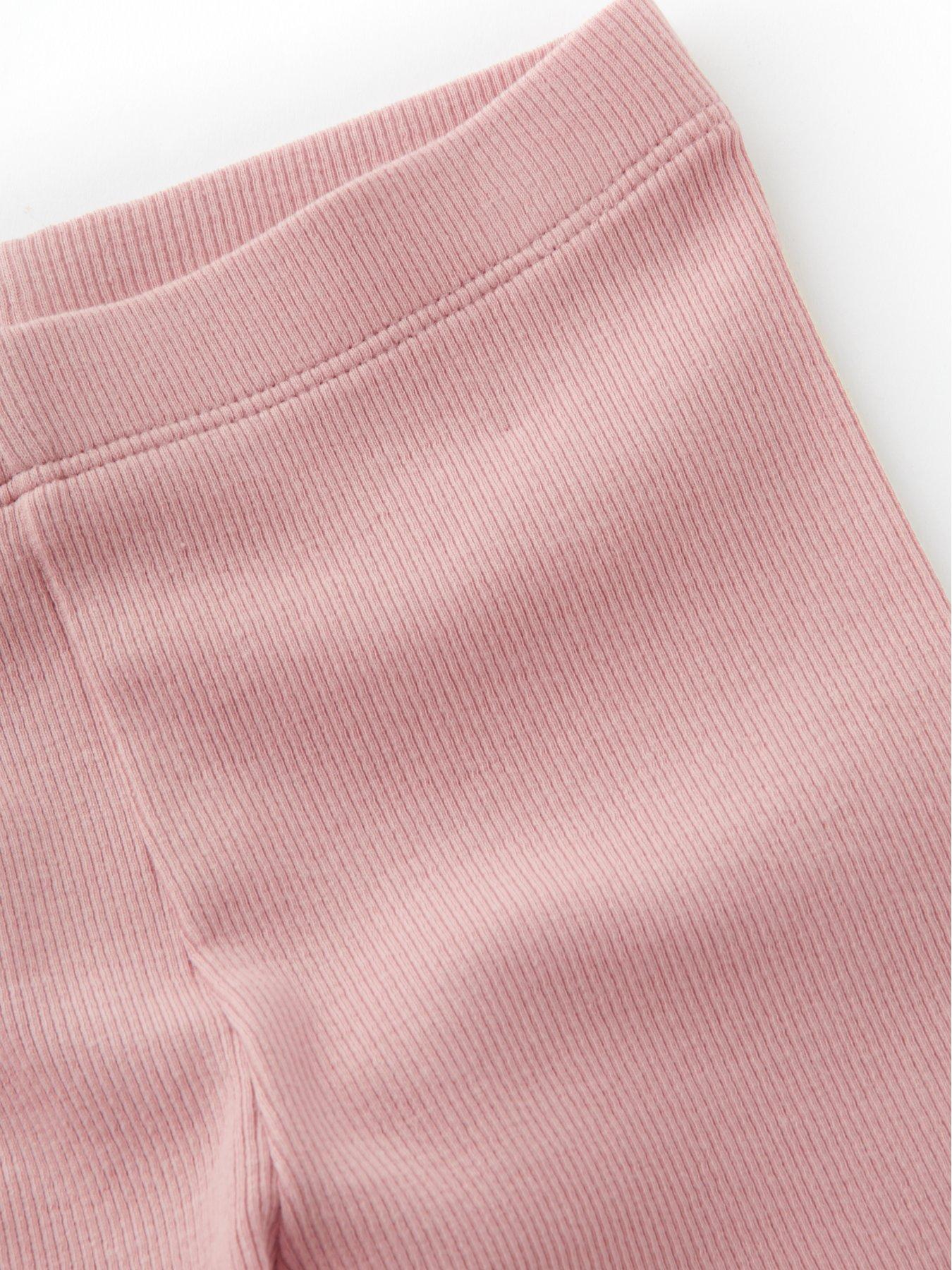 Image 3 of 4 of Mini V by Very Girls Rib Leggings - Pink