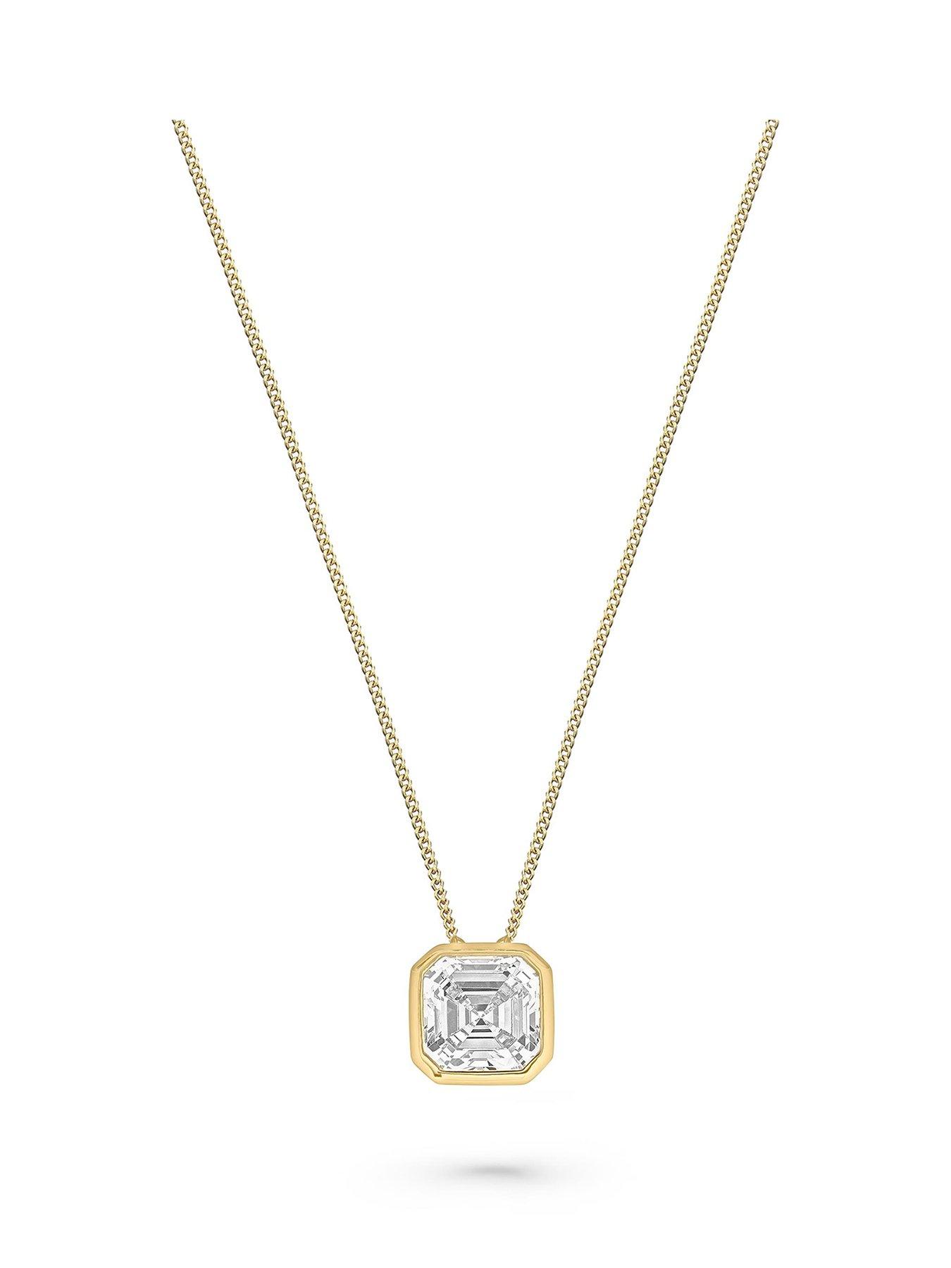 Beaverbrooks 9ct Yellow Gold Cubic Zirconia Pendant