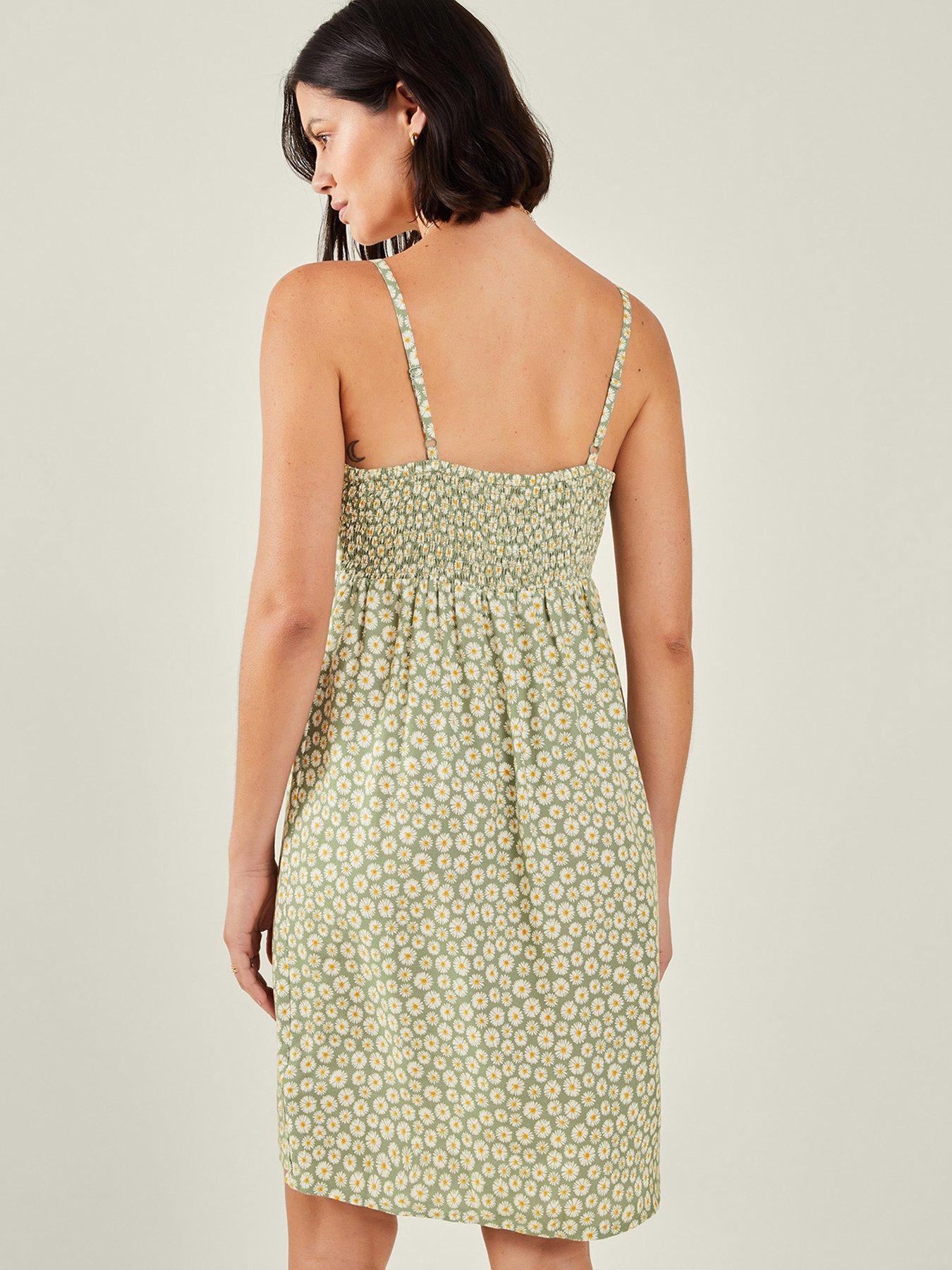  image of accessorize-daisy-tie-front-mini-dress-light-green