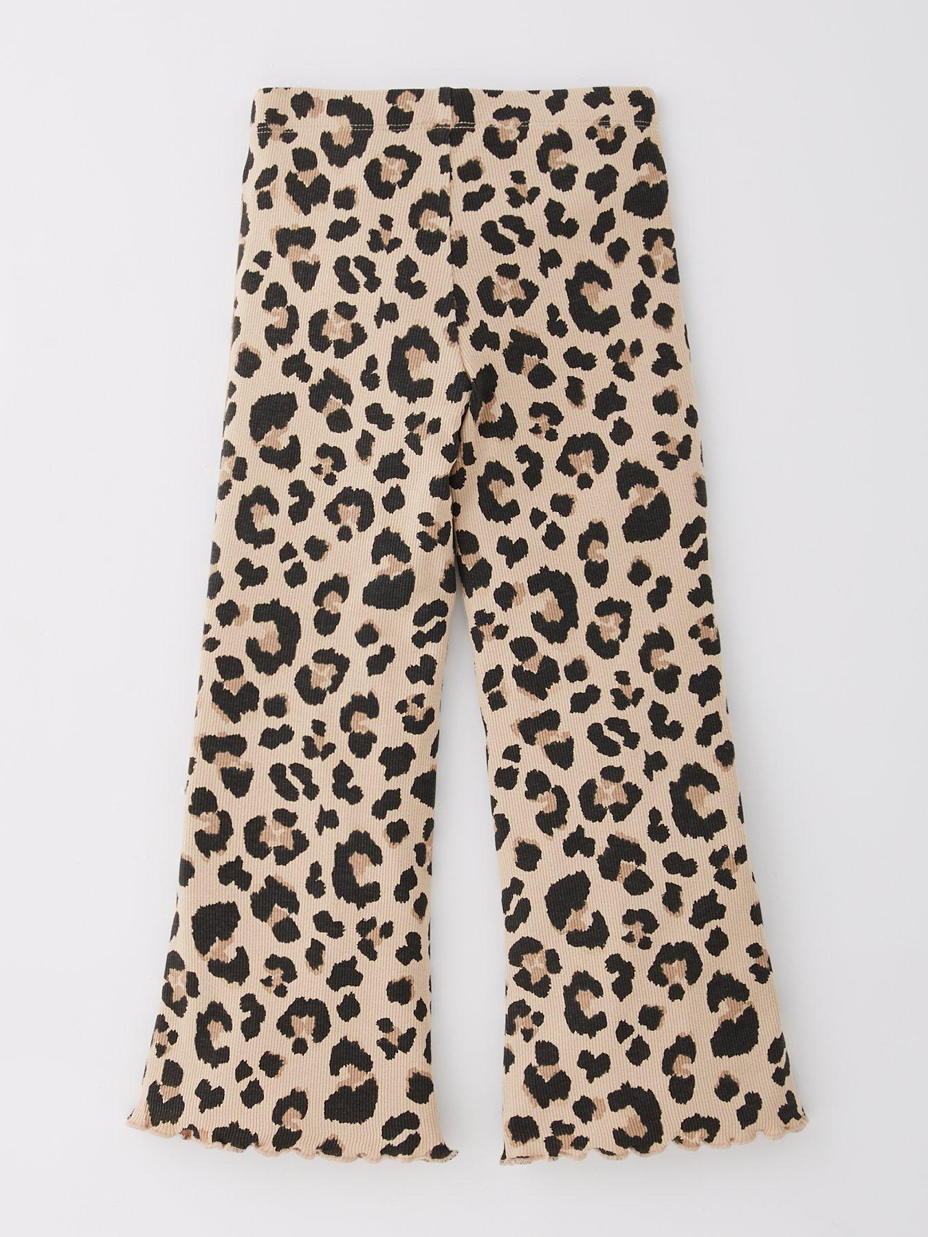 Image 2 of 4 of Mini V by Very Girls Leopard Print Leggings - Multi