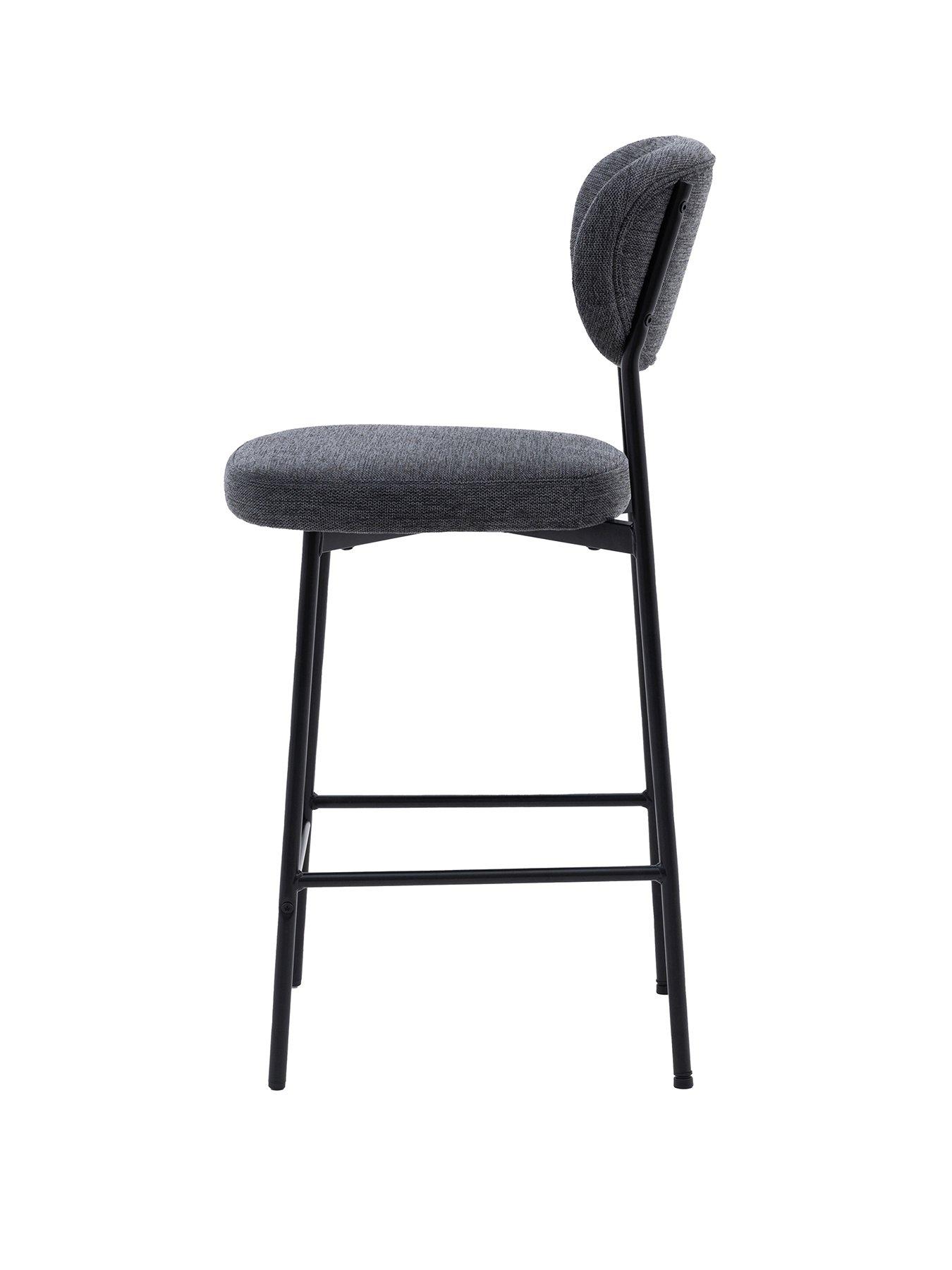 Image 3 of 7 of Gallery Direct Set of 2 Kara Charcoal Bar Stools