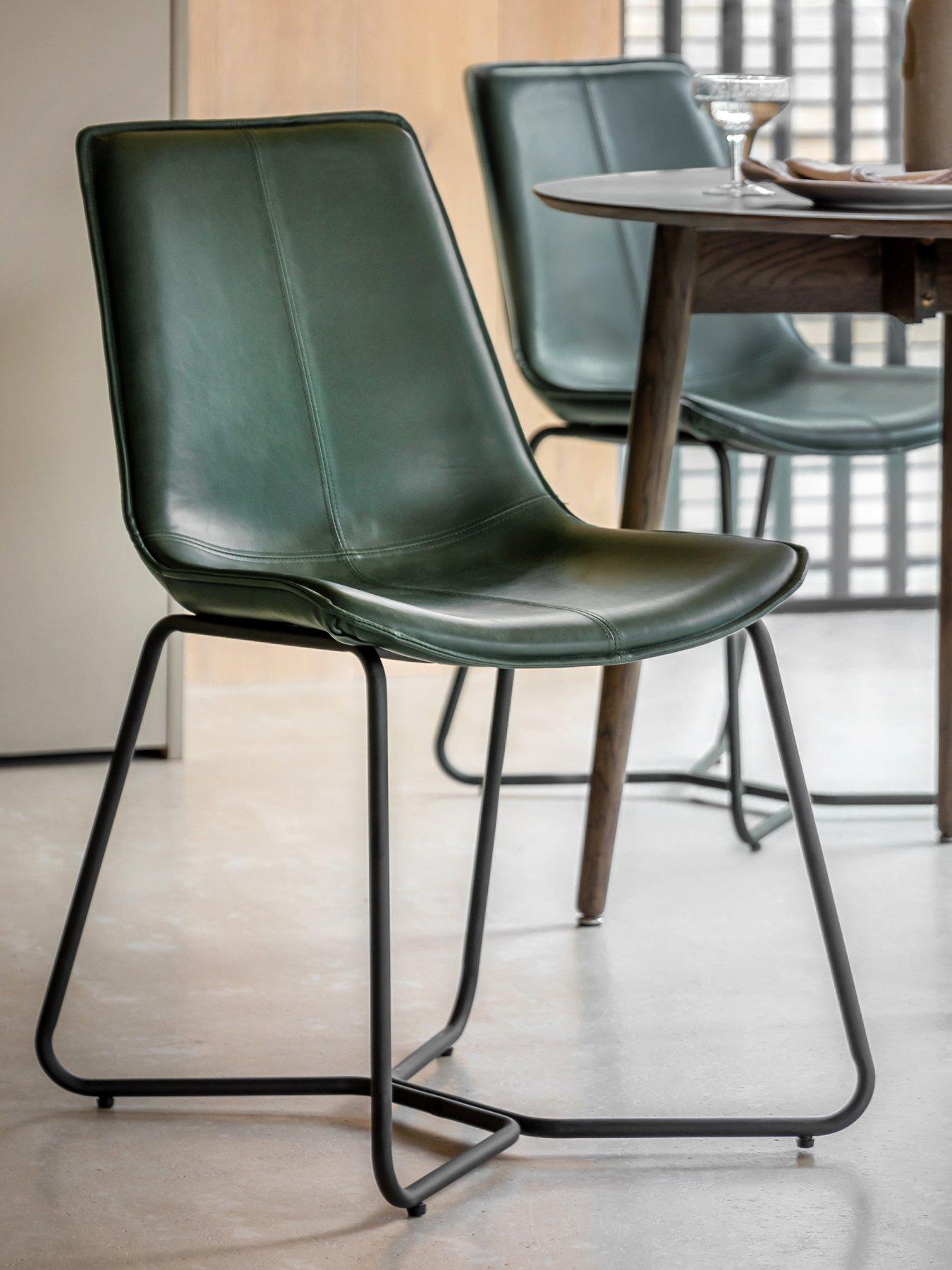 Image 1 of 7 of Gallery Direct Set of 2 Erik Green Dining Chairs