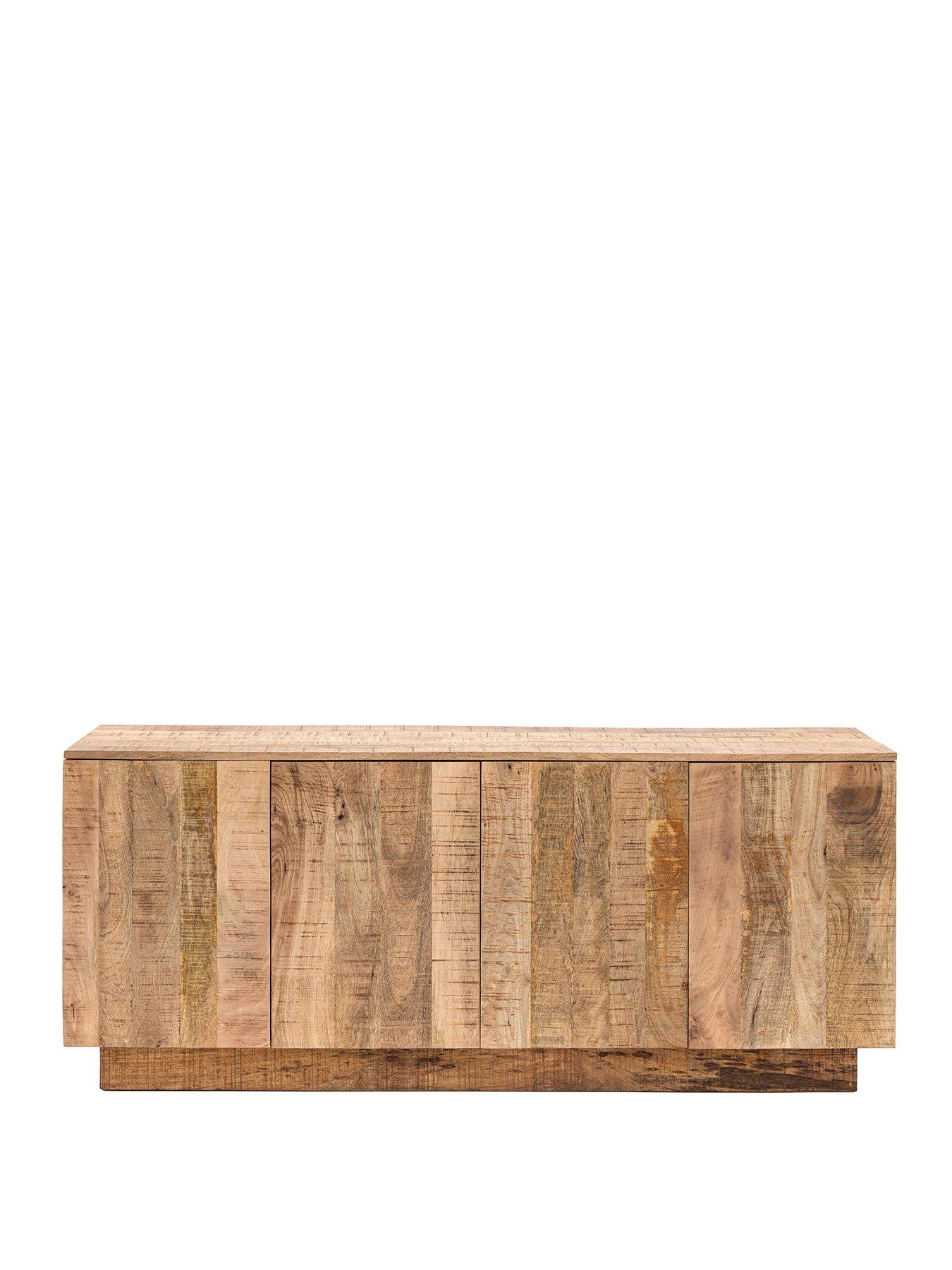 Image 2 of 7 of Gallery Direct Lina&nbsp;Ready Assembled&nbsp;Mango Wood 4 Door Sideboard - Natural