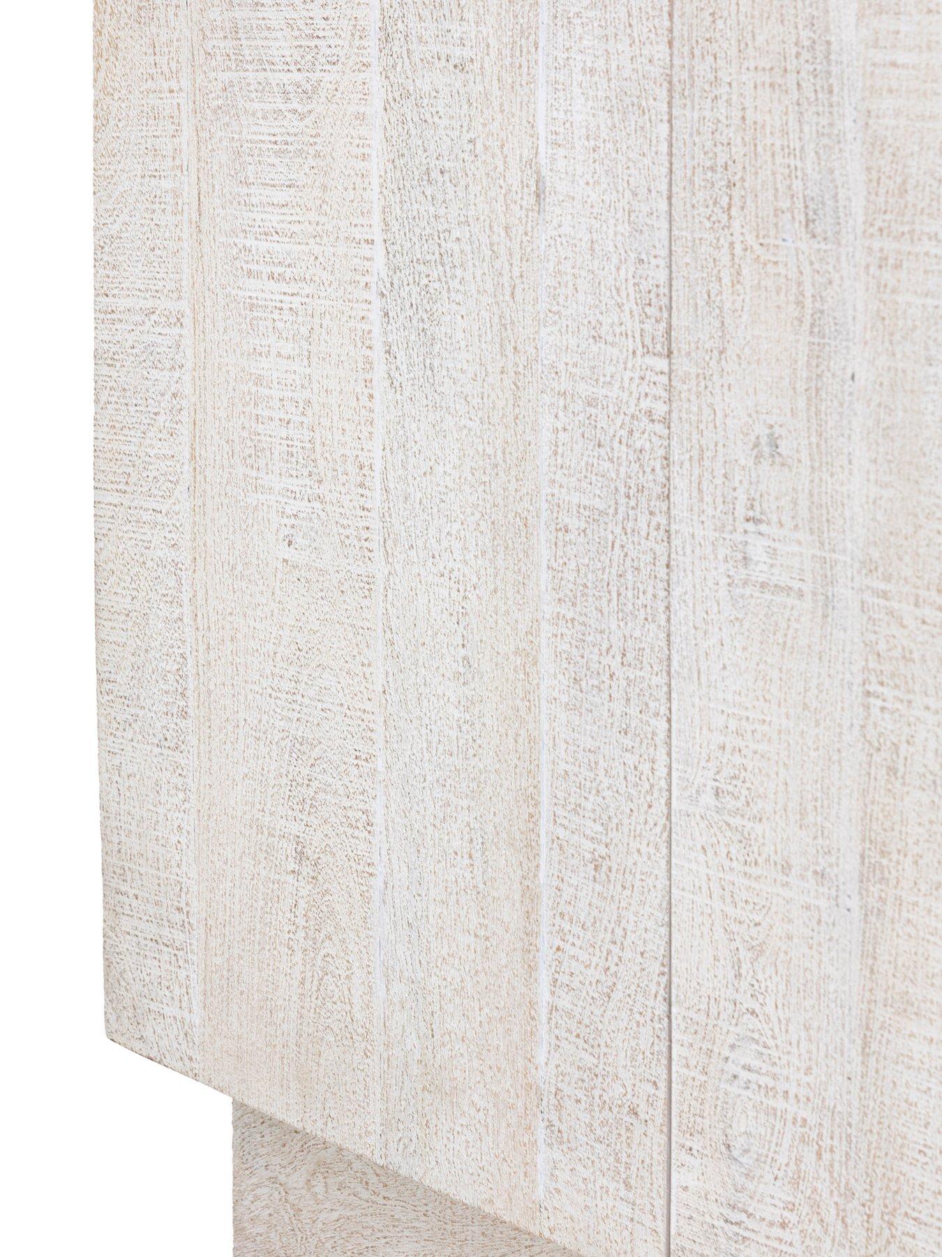 Image 7 of 7 of Gallery Direct Lina&nbsp;Ready Assembled Mango Wood 4 Door Sideboard - Whitewash