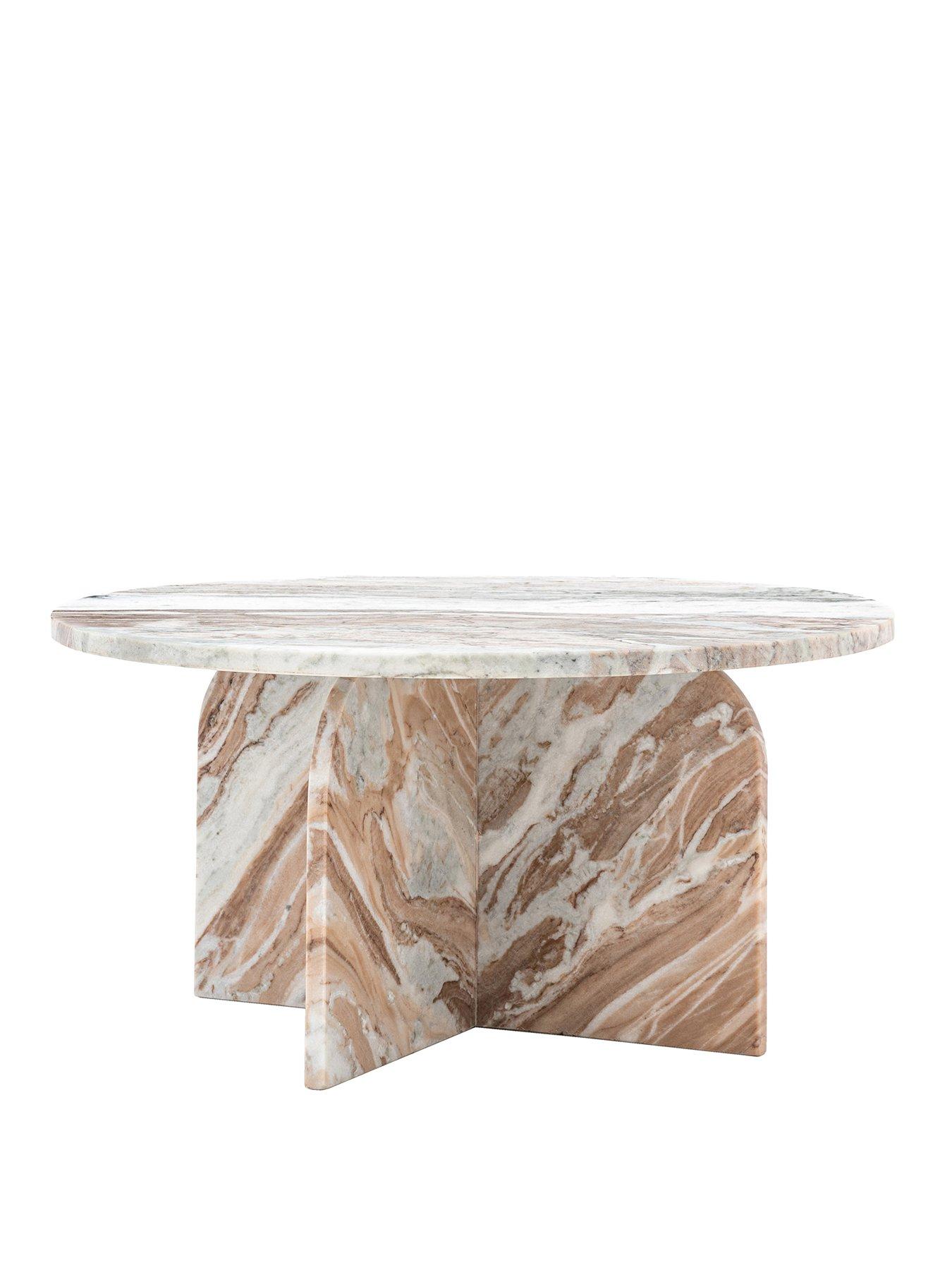  image of gallery-amina-ready-assembled-marble-coffee-table-natural