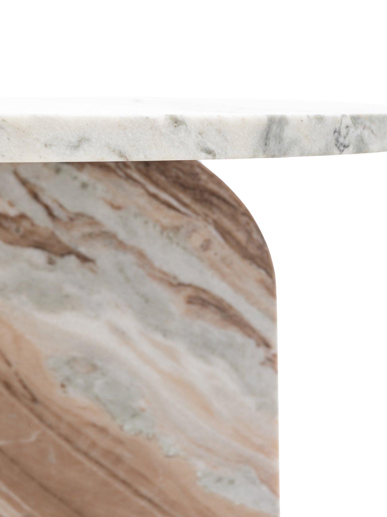  image of gallery-amina-ready-assembled-marble-coffee-table-natural