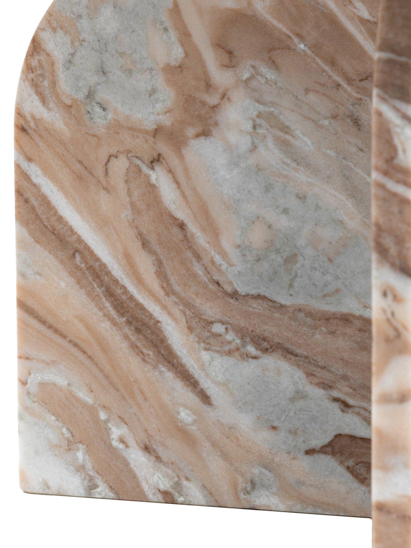  image of gallery-amina-ready-assembled-marble-coffee-table-natural