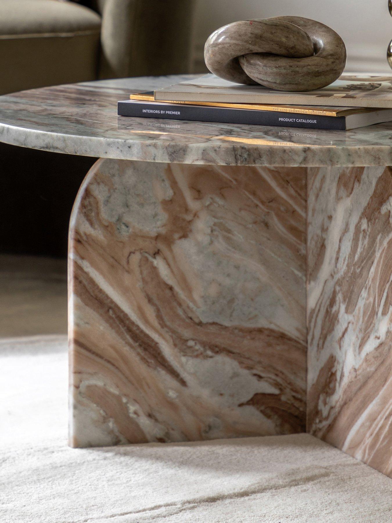 Image 7 of 7 of Gallery Direct Amina Ready Assembled Marble Coffee Table - Natural