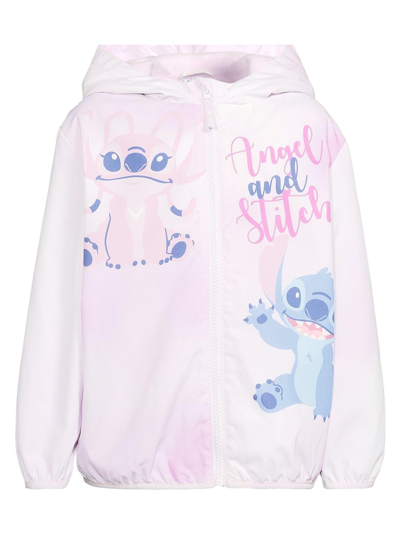 front image of disney-lilo-stitch-lilo-amp-stitch-fleece-lined-rain-mac-pink--nbsppink