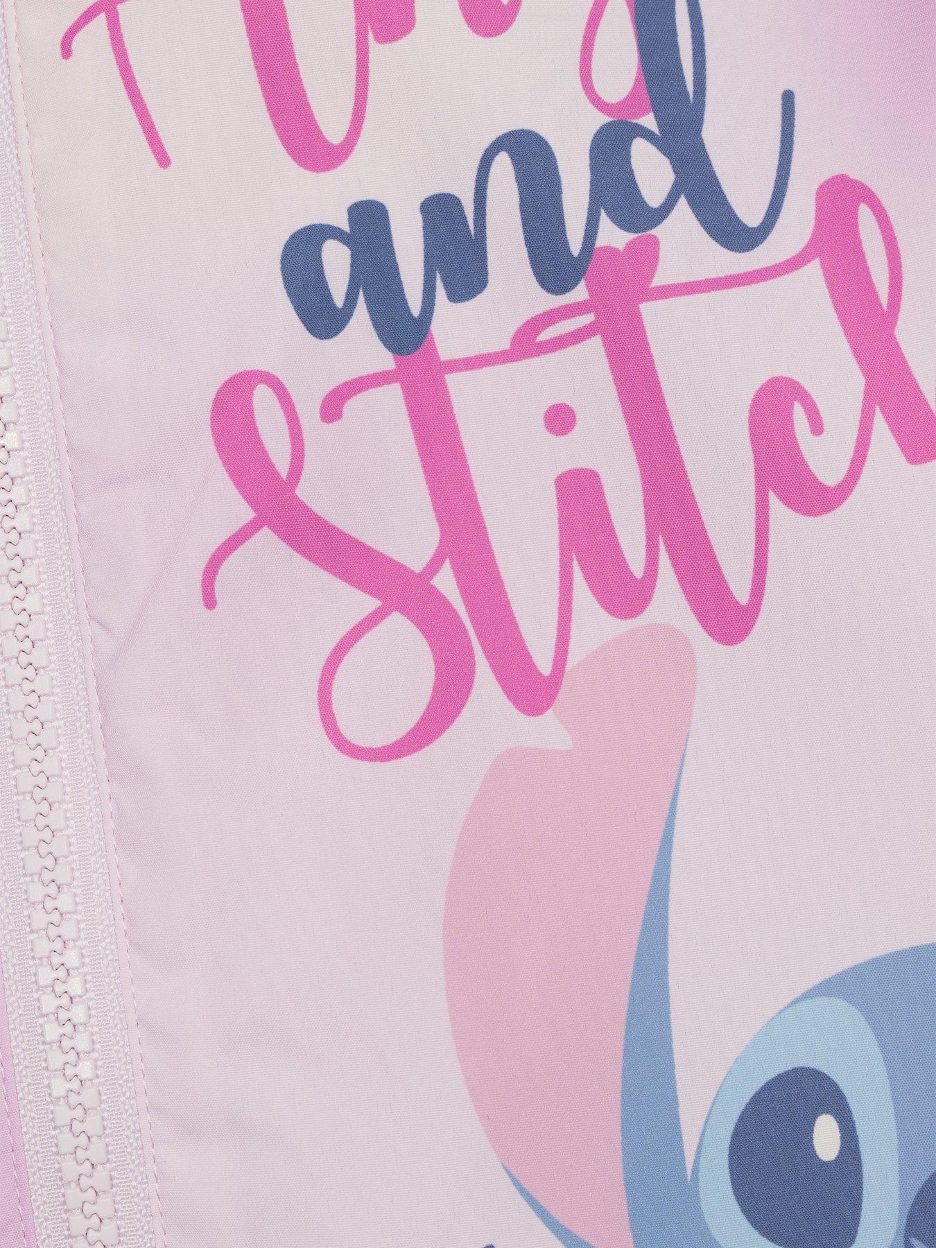 detail image of disney-lilo-stitch-lilo-amp-stitch-fleece-lined-rain-mac-pink--nbsppink