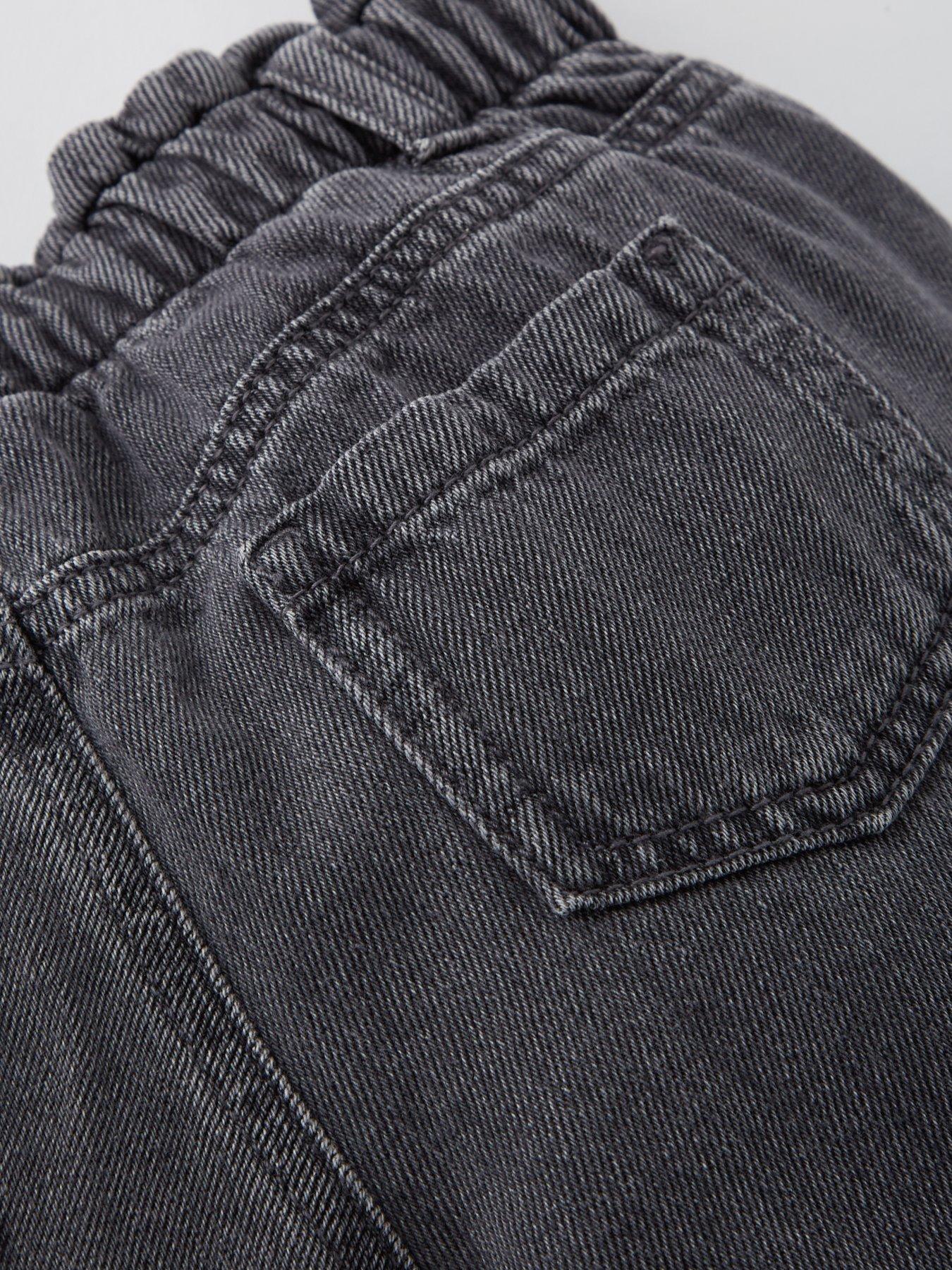  image of mini-v-by-very-girls-mom-jean-with-heart-applique-black