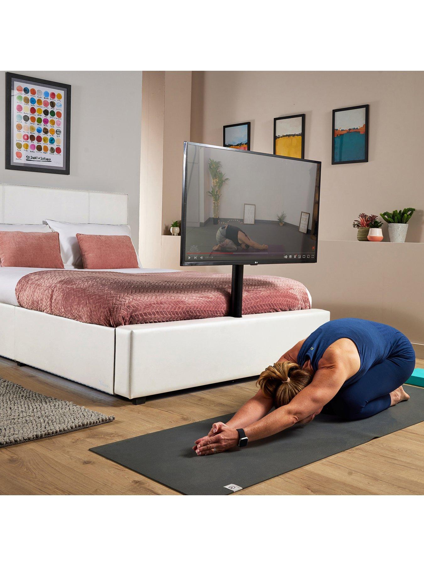  image of xr-living-ava-upholstered-tv-bed-with-under-bed-led-lighting-fits-up-to-55-inch-tv-ndash-white