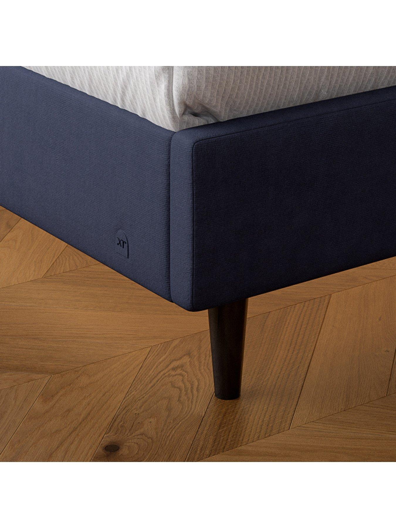 Image 3 of 8 of XR Living Maisie Velvet Bed Frame with Under Frame LED Lights &ndash; Navy