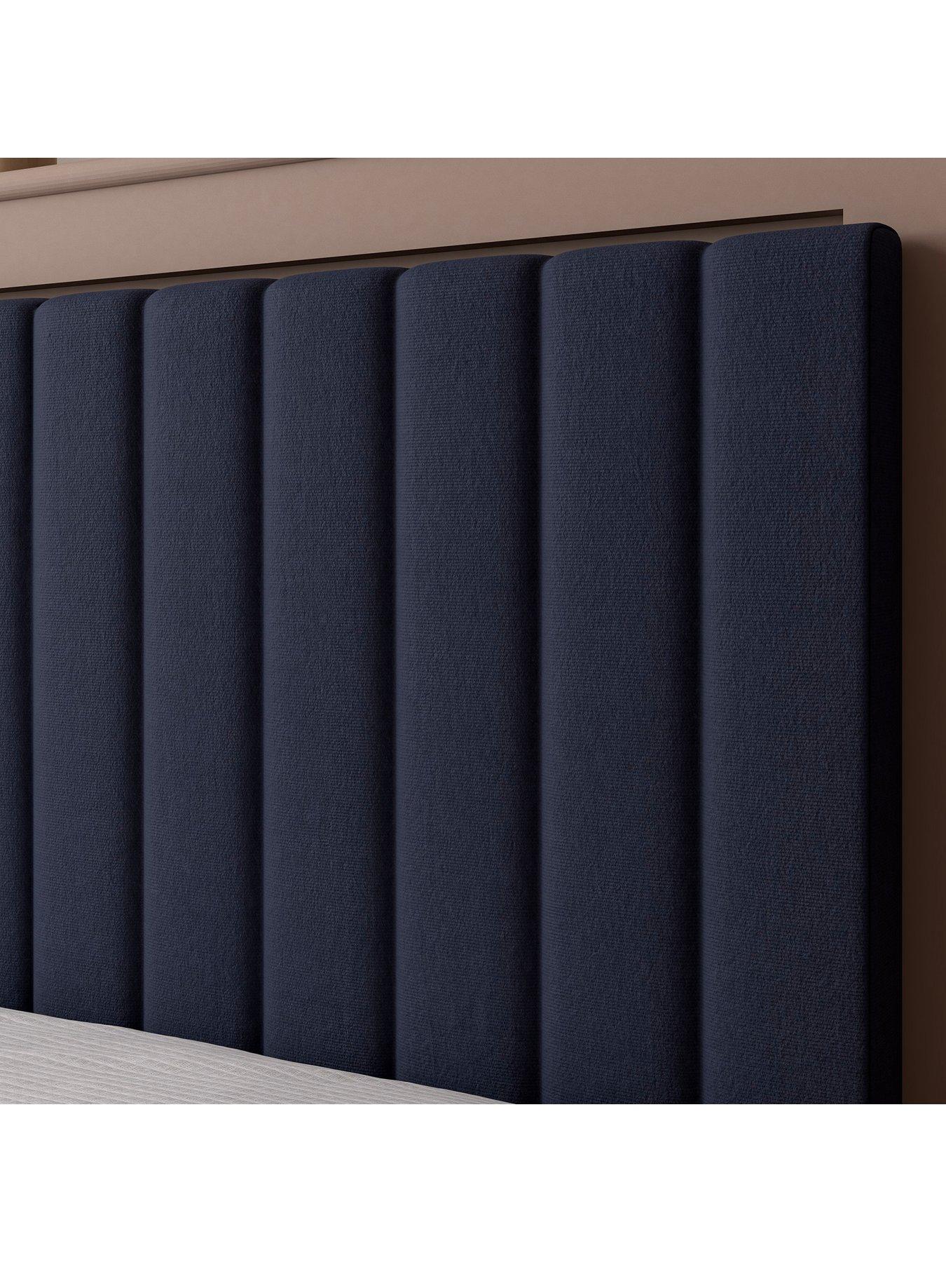 Image 4 of 8 of XR Living Maisie Velvet Bed Frame with Under Frame LED Lights &ndash; Navy