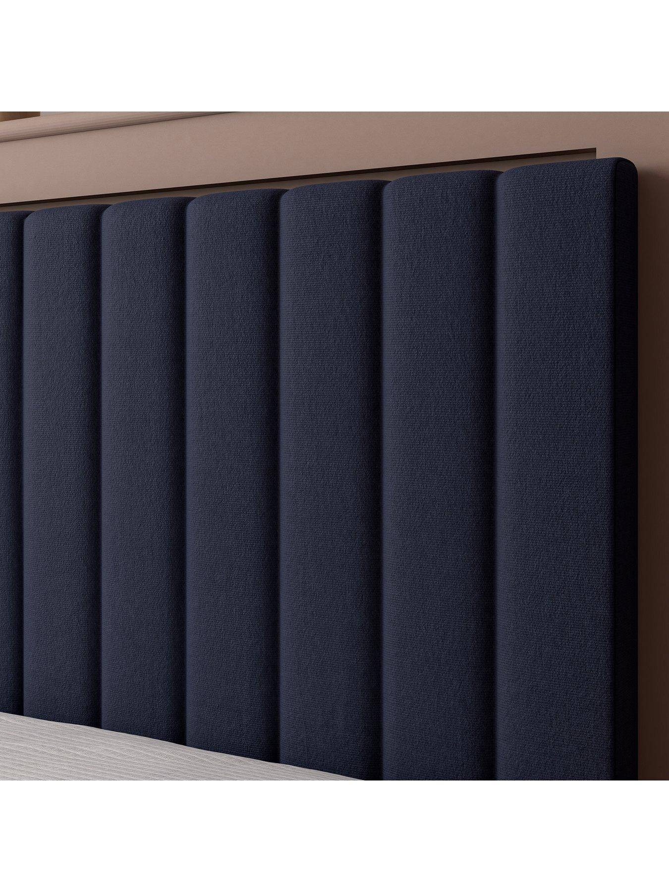 Image 4 of 8 of XR Living Maisie Velvet Ottoman Bed with Under Frame LED Lights &ndash; Navy