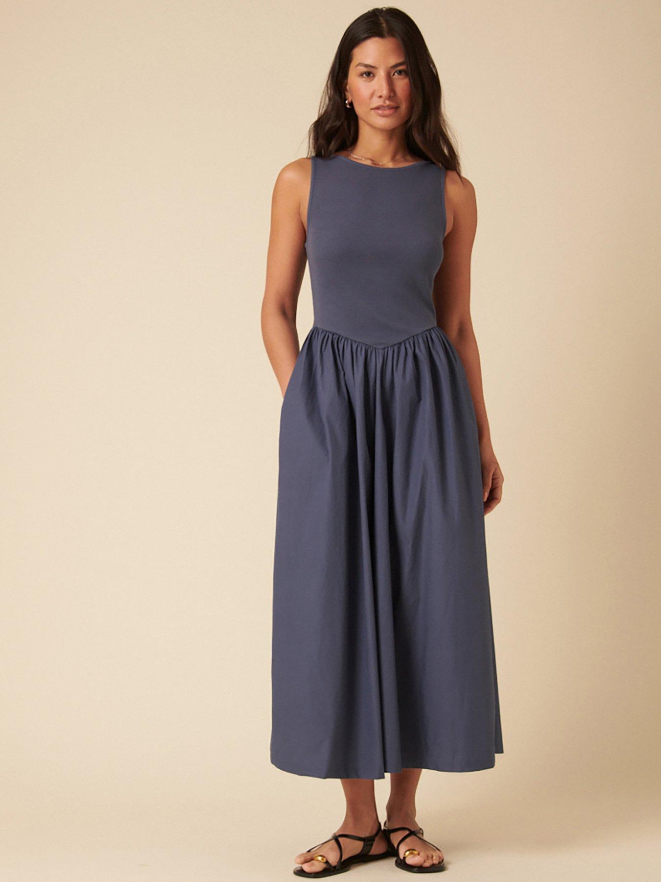 undefined Verity Midi Dress - Blue