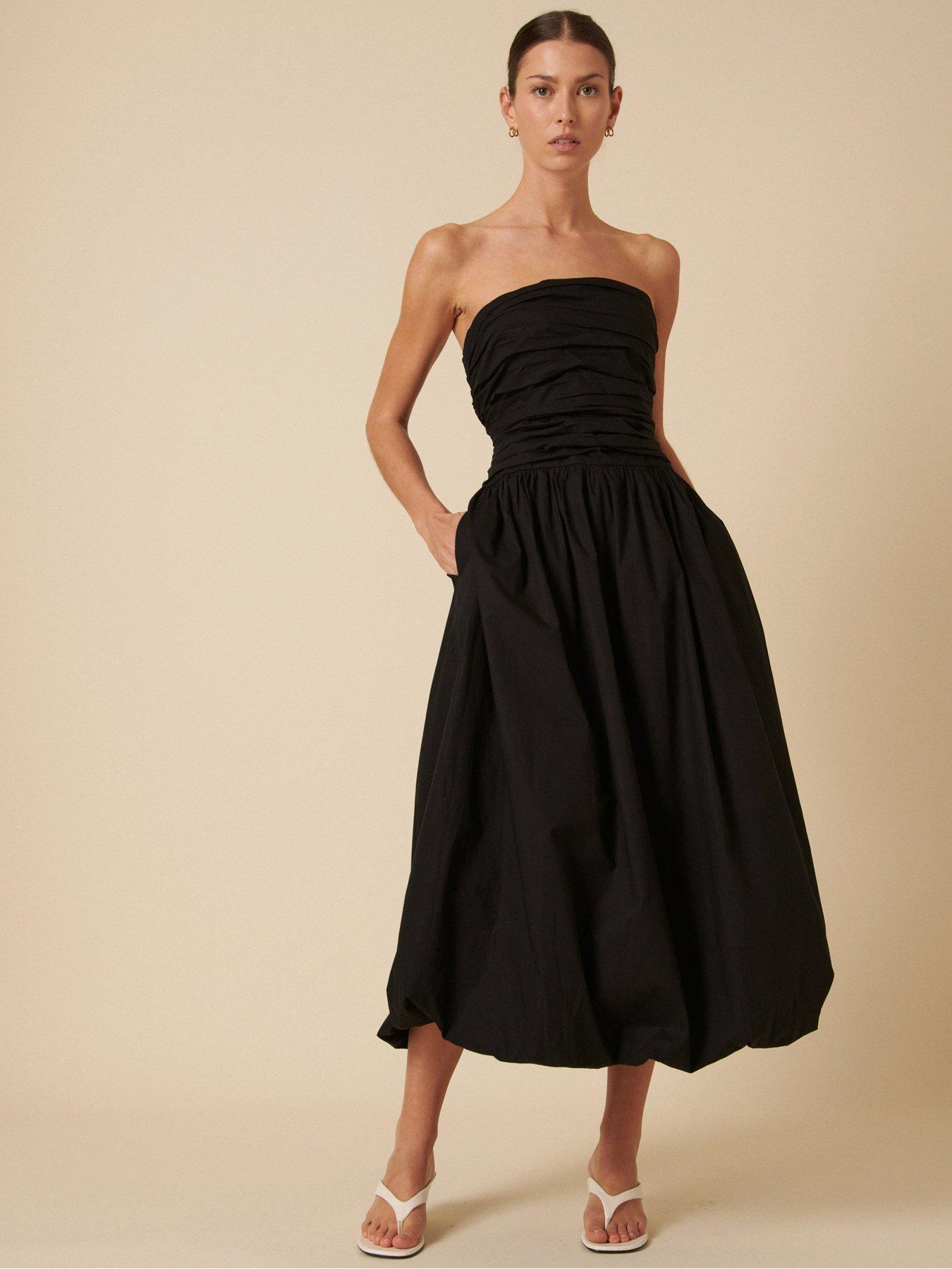 undefined Dannie Midi Dress - Black