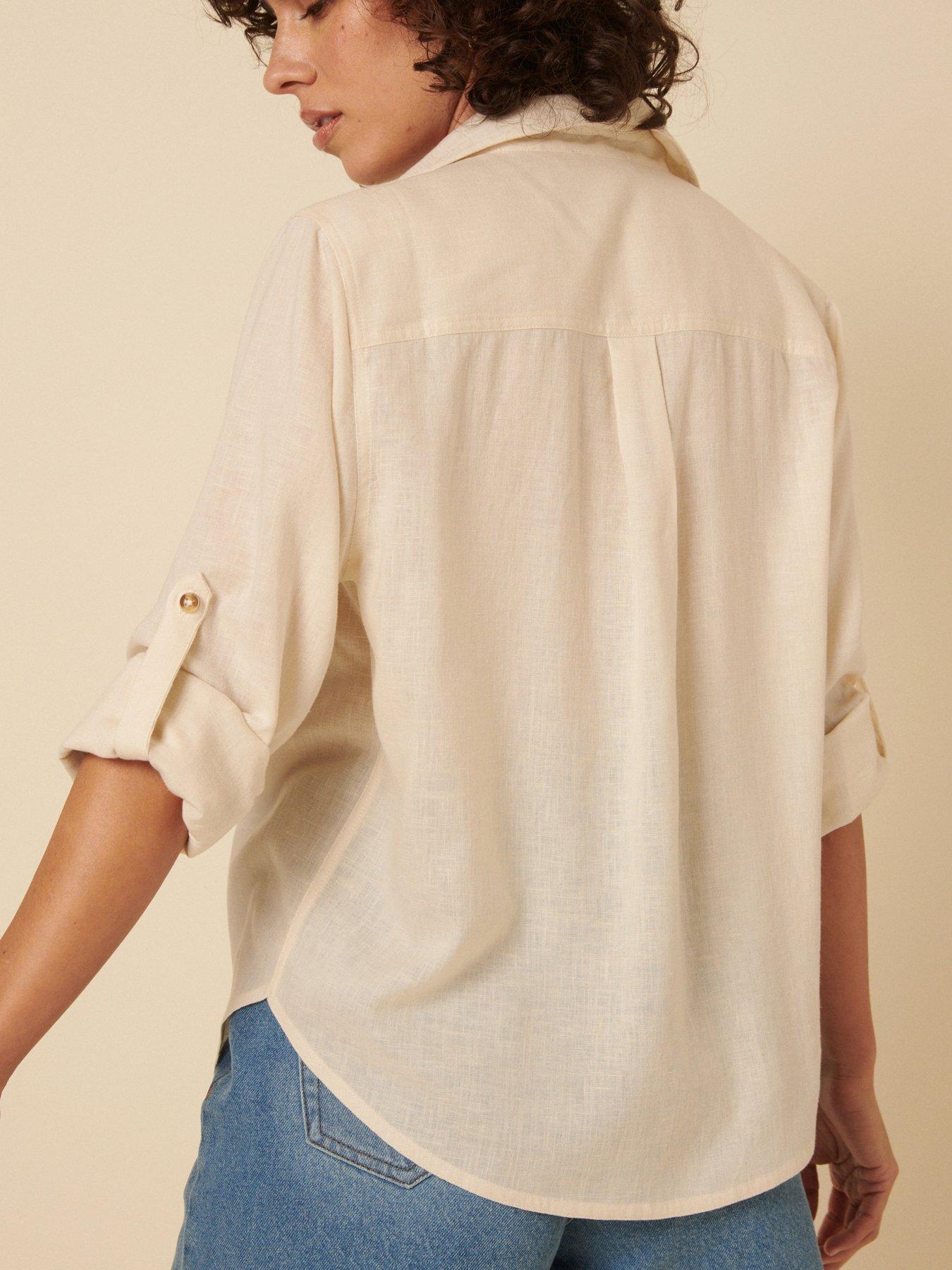  image of nobodys-child-sandrine-blouse-white
