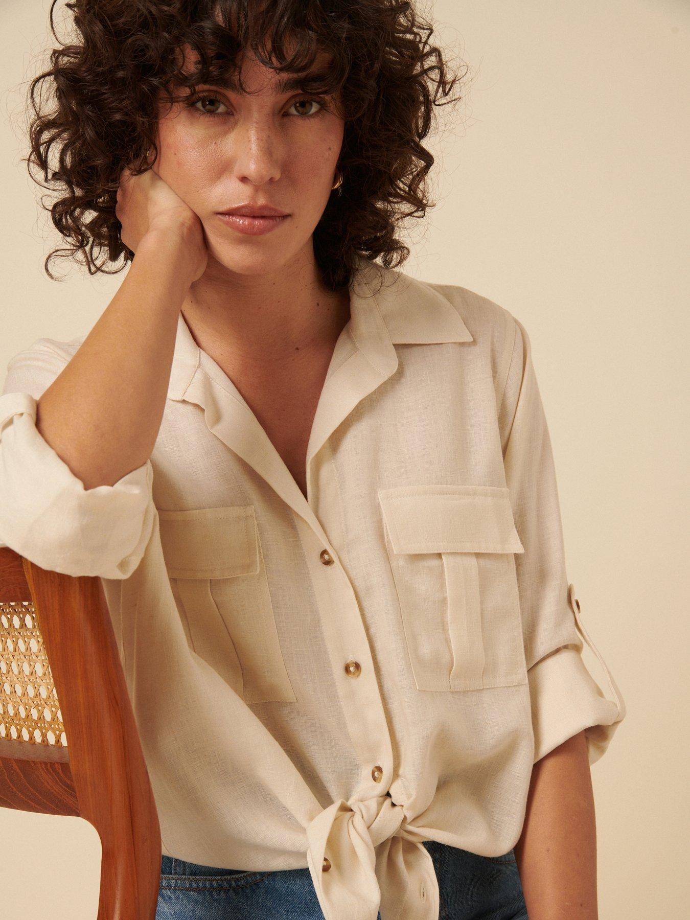  image of nobodys-child-sandrine-blouse-white