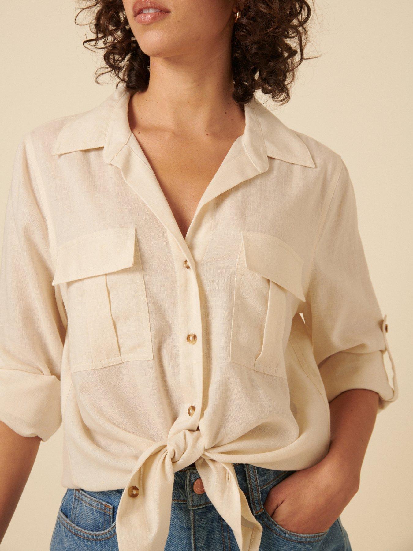  image of nobodys-child-sandrine-blouse-white