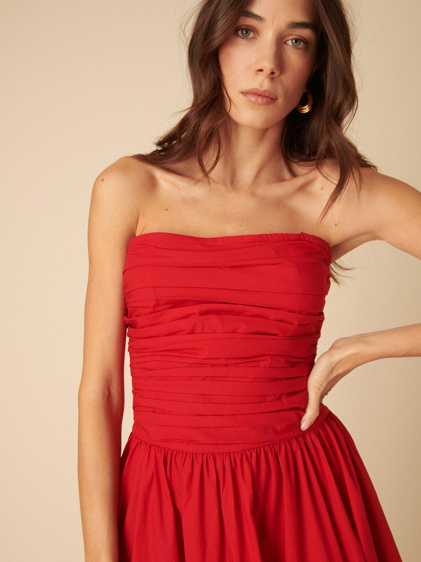  image of nobodys-child-felicity-midi-dress-black-red