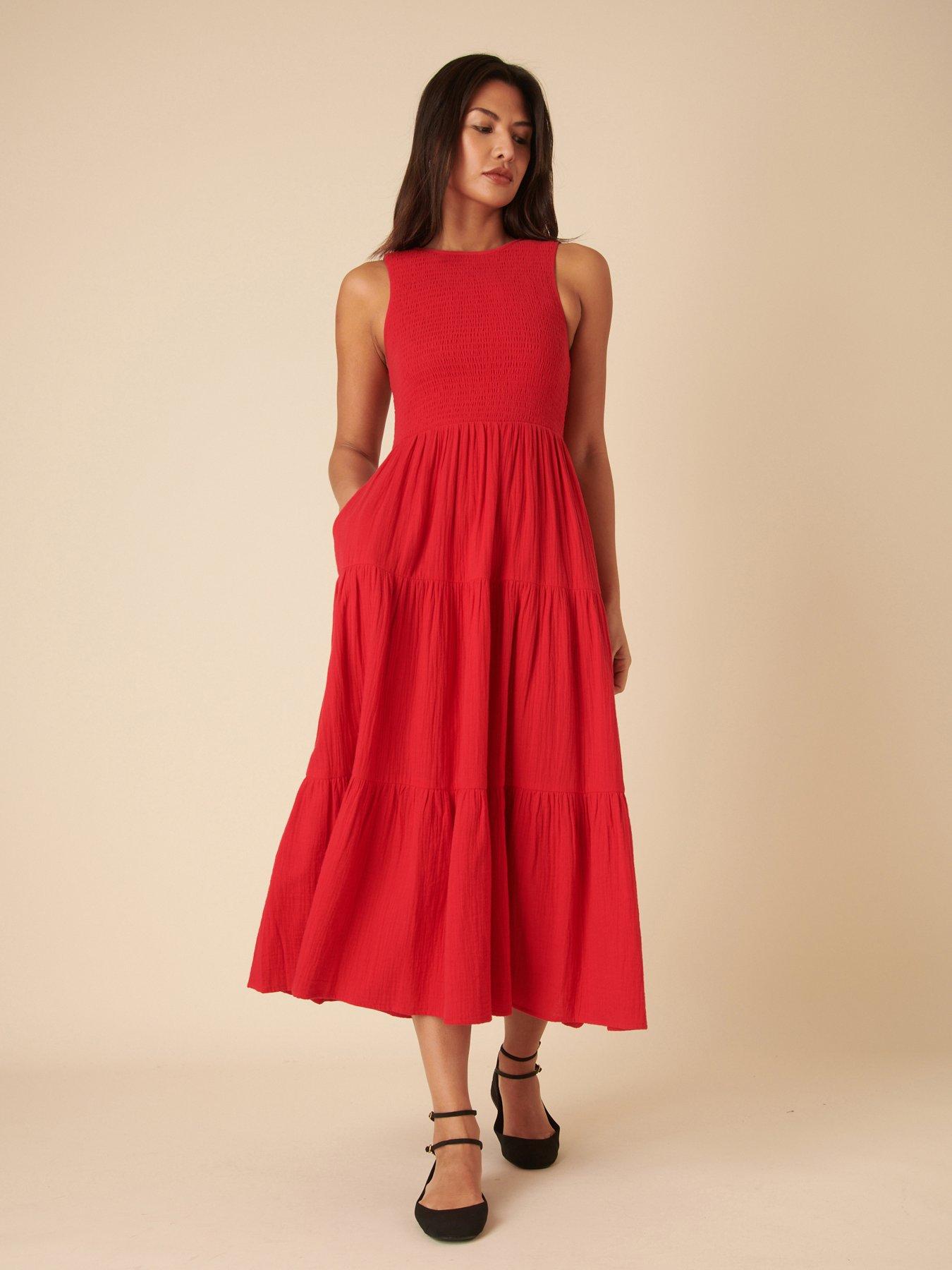 nobodys-child-sleeveless-midaxi-dress-red