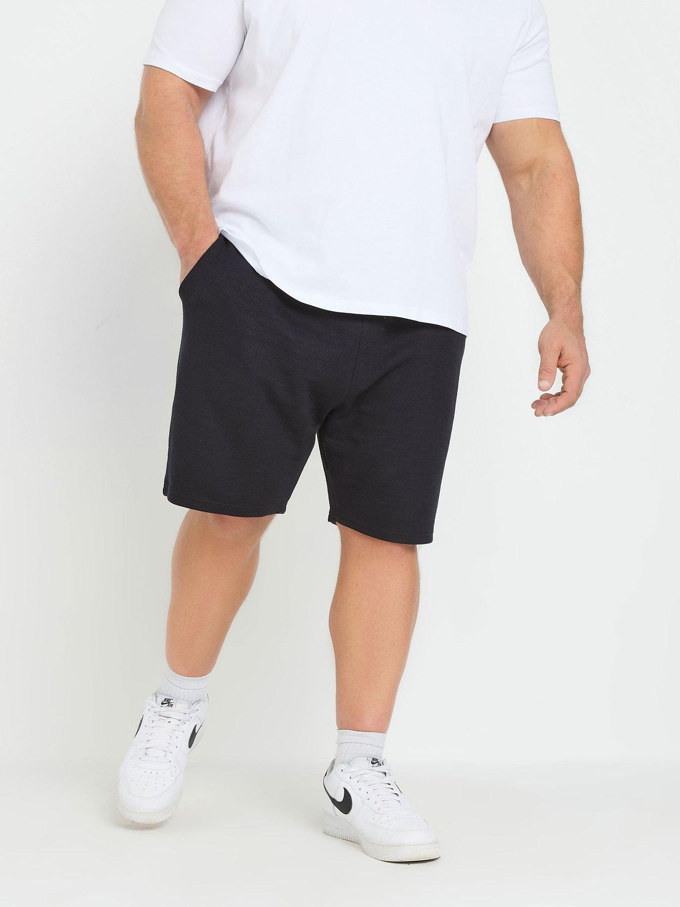  image of badrhino-diamond-quilted-shorts-blue