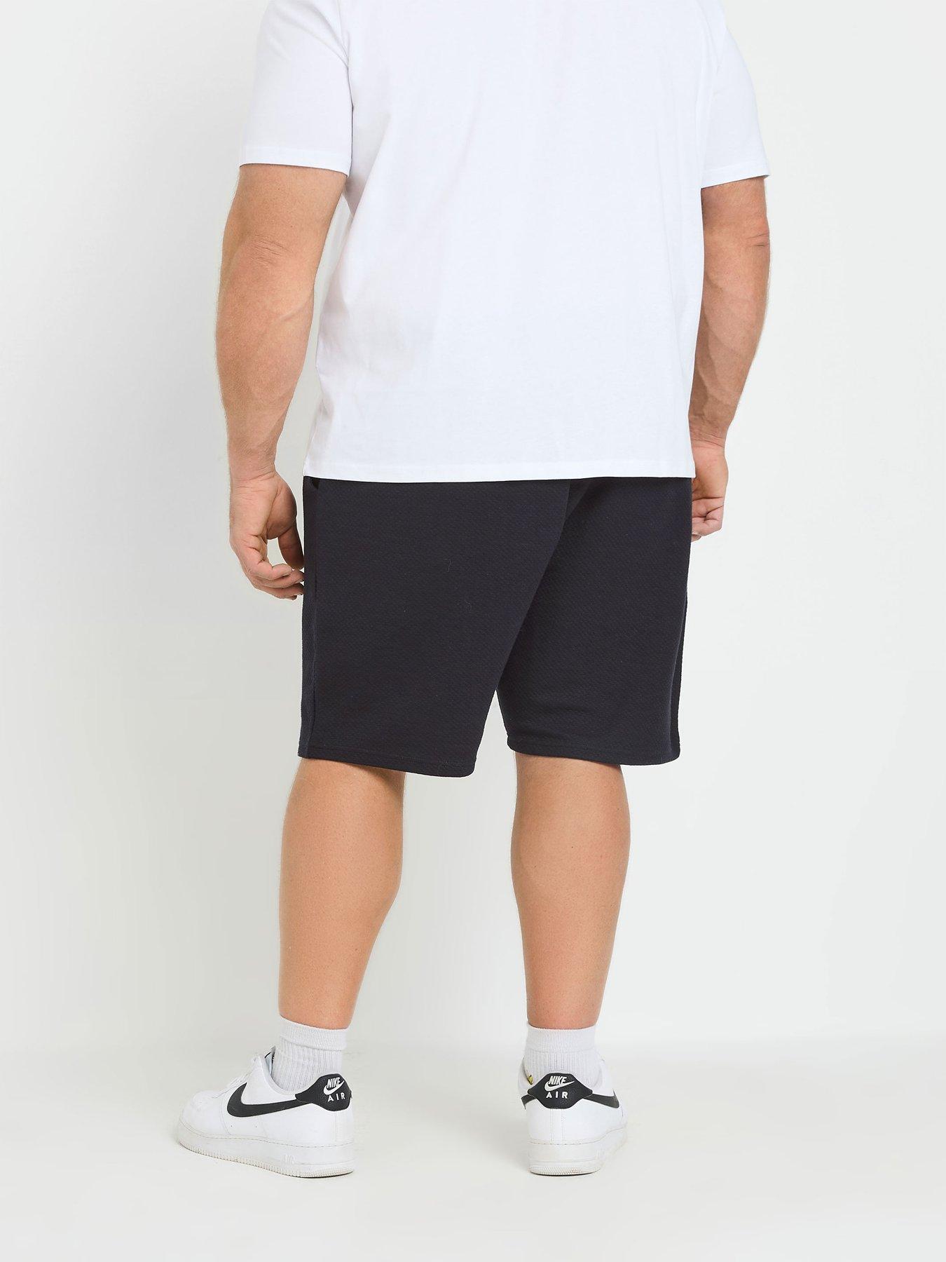  image of badrhino-diamond-quilted-shorts-blue