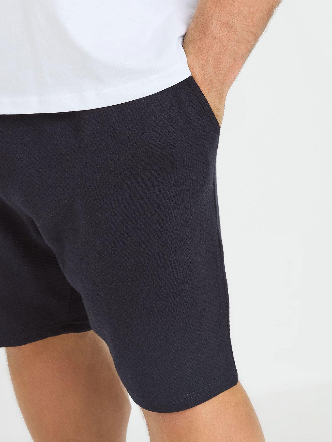  image of badrhino-diamond-quilted-shorts-blue