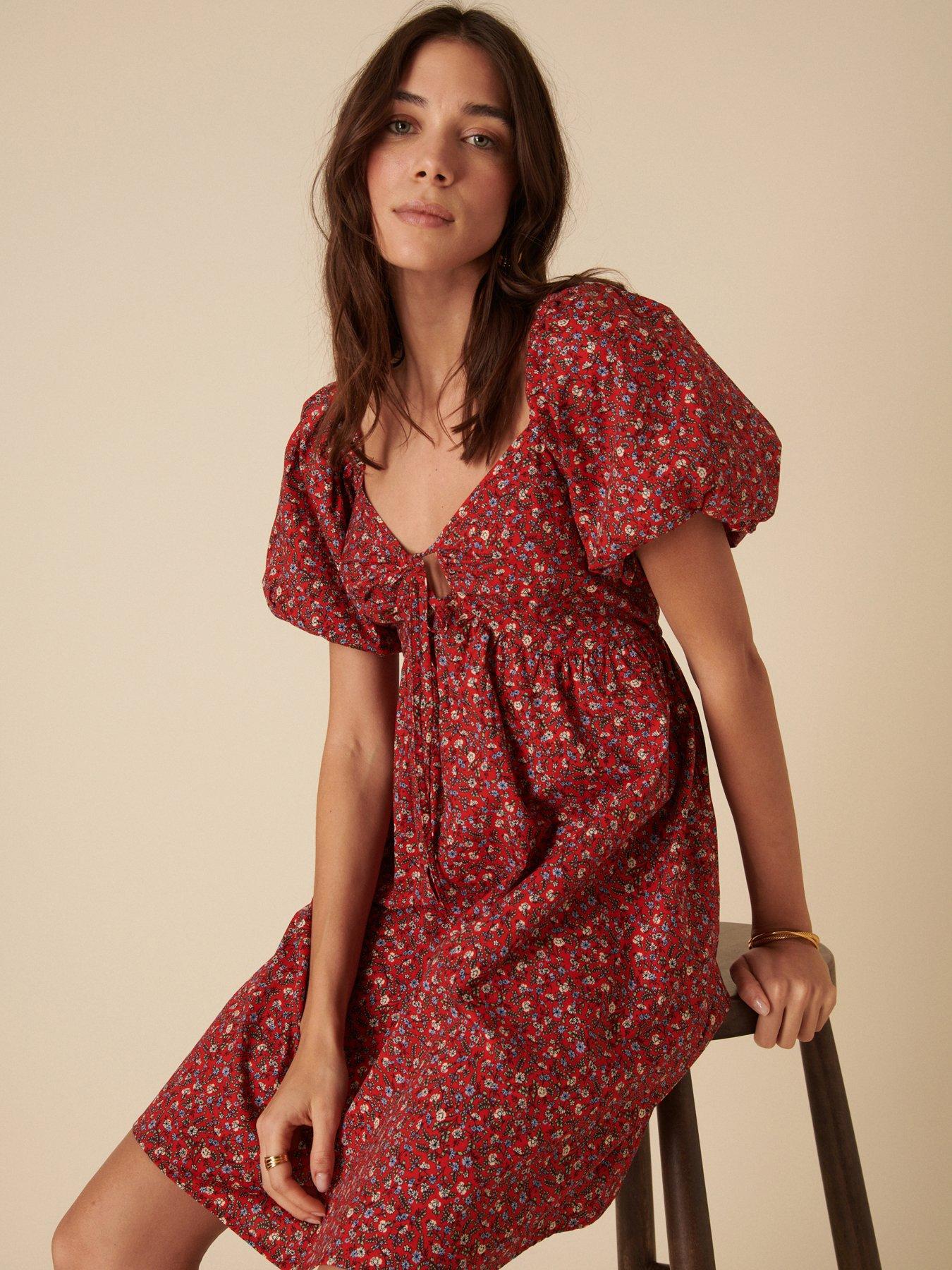 nobodys-child-joanna-ditsy-mini-dress-red