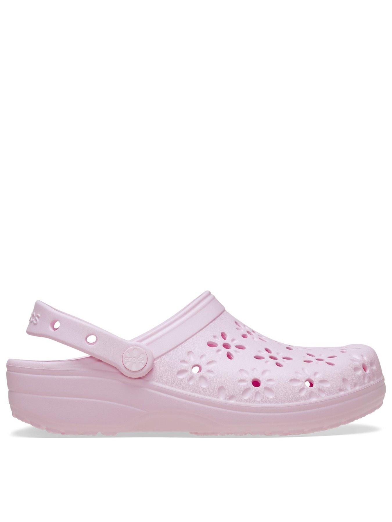 undefined Classic Floral Cut Out Clog - Pink