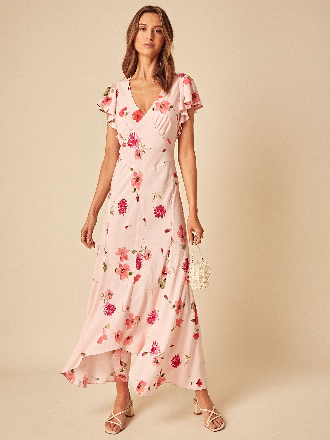 undefined Loubella Floral Midi Dress - Pink