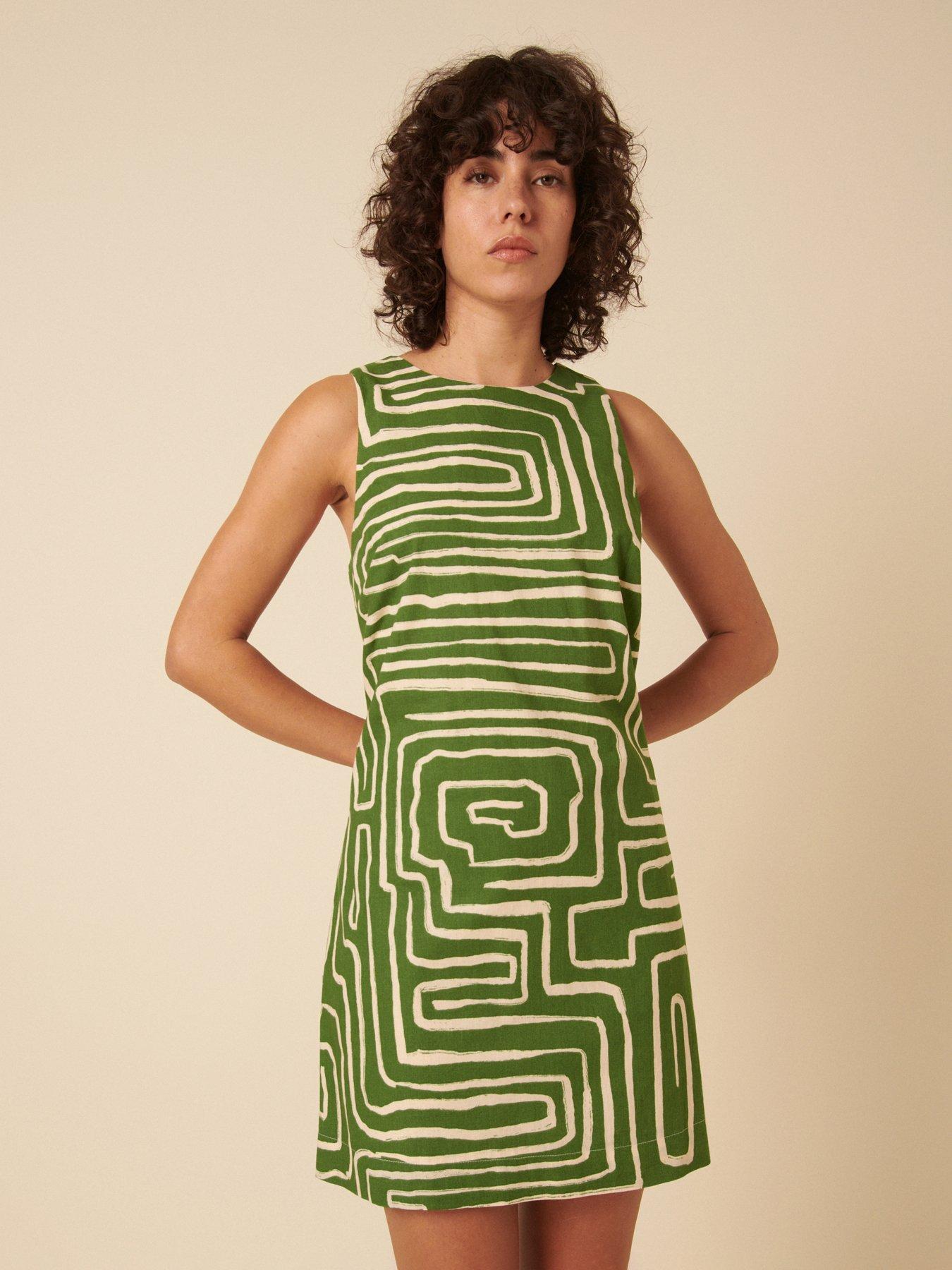 nobodys-child-palermo-mini-dress-green
