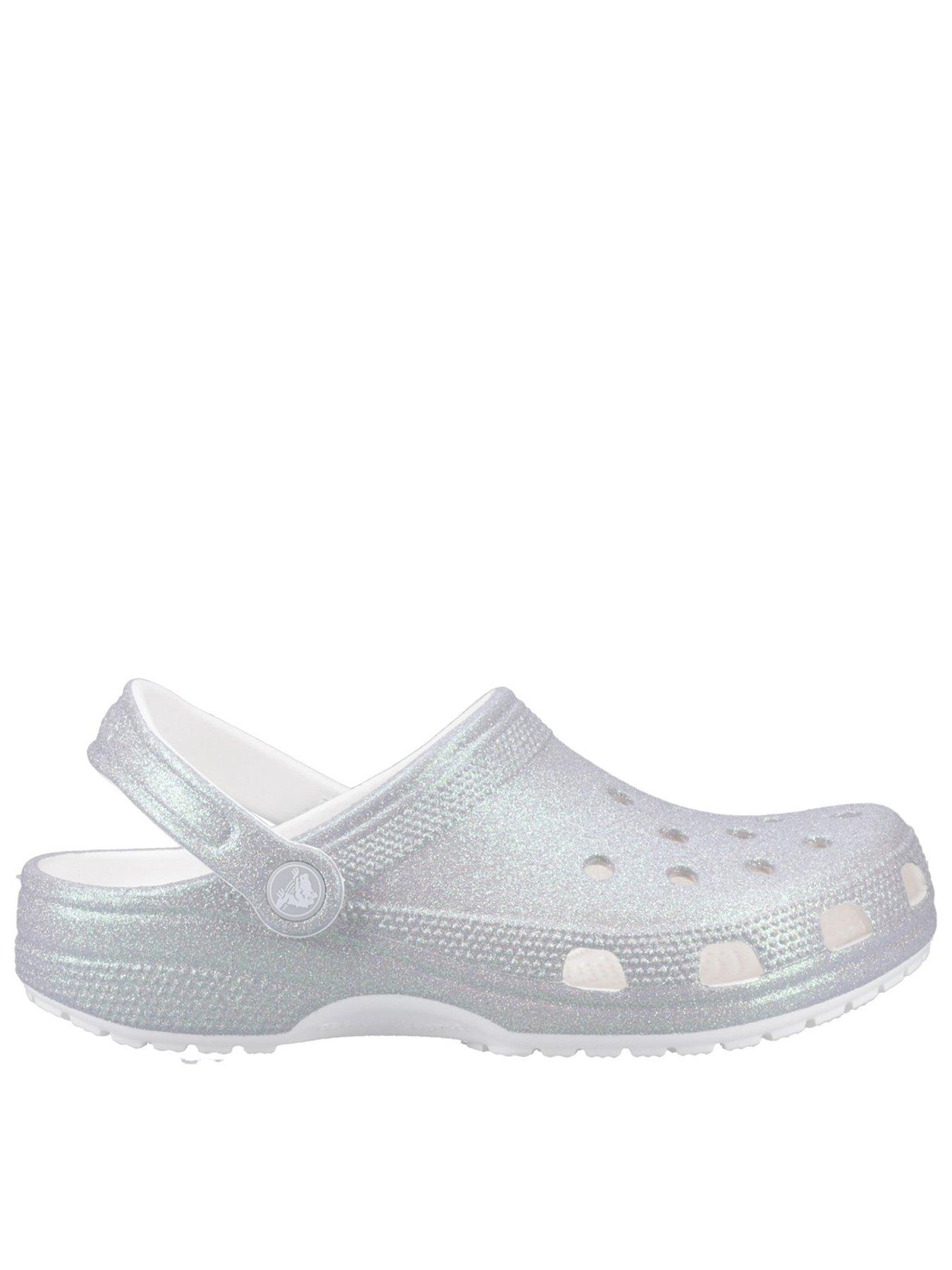front image of crocs-glitter-clog