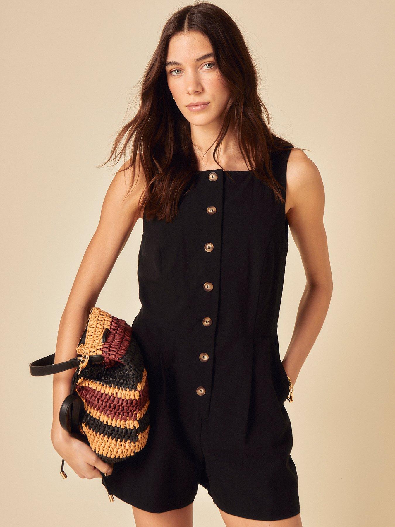  image of nobodys-child-peri-playsuit-black