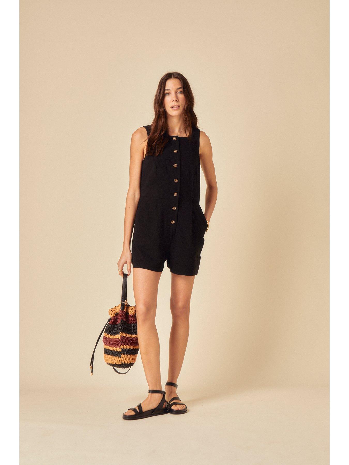  image of nobodys-child-peri-playsuit-black